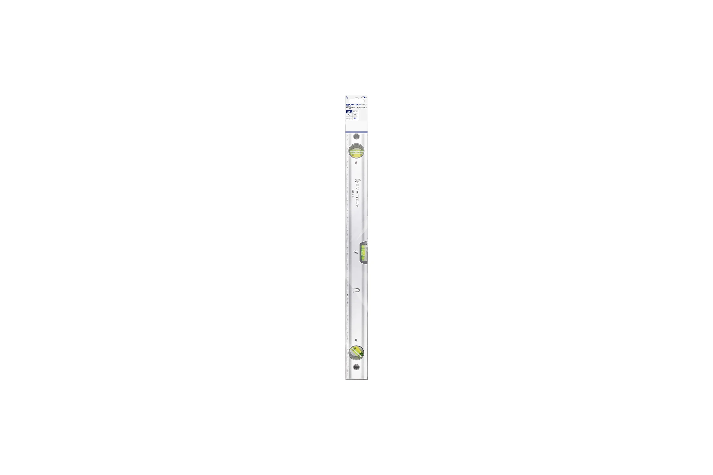Уровень (ватерпас) водный SMARTBUY, 3 глазка, магнит, линейка, PRO TOOLS () SBT-PRO-WL-600