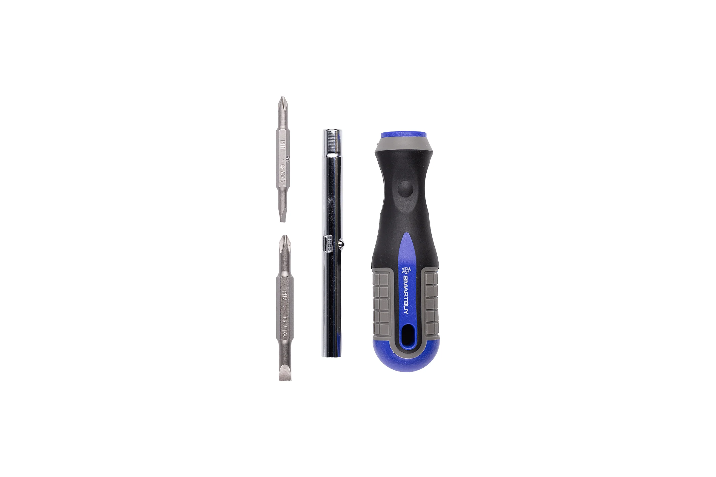 Отвертка двусторонняя 6 в 1 SMARTBUY, удлинитель, CR-V сталь, PRO TOOLS () SBT-PRO-SCN-2P2