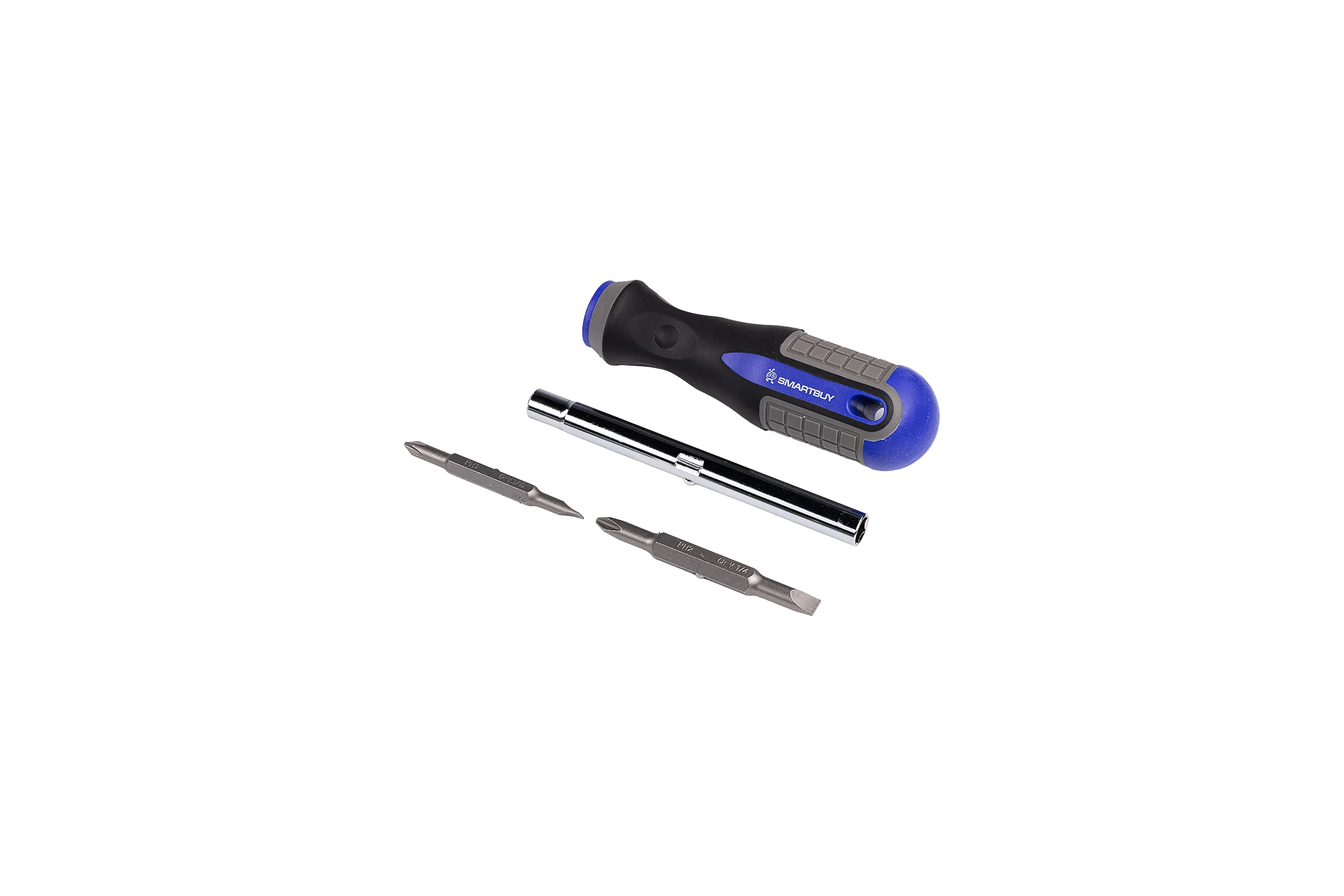 Отвертка двусторонняя 6 в 1 SMARTBUY, удлинитель, CR-V сталь, PRO TOOLS () SBT-PRO-SCN-2P2