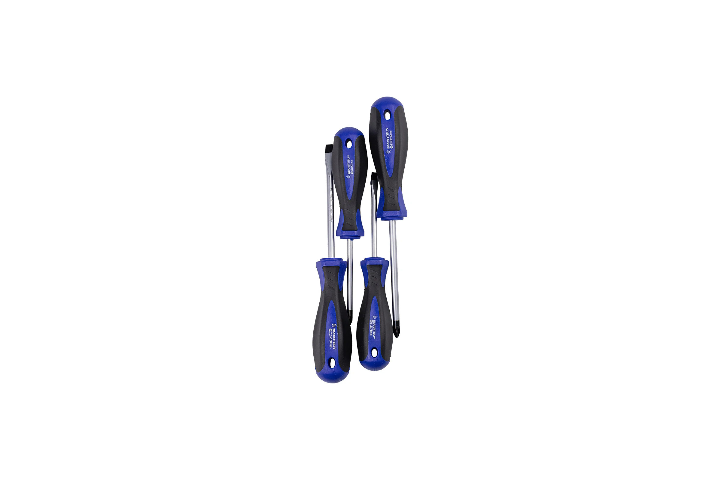 Отвертки в наборе SMARTBUY 4 штуки, SL, PH, CR-V сталь, PRO TOOLS SBT-PRO-SCN-4