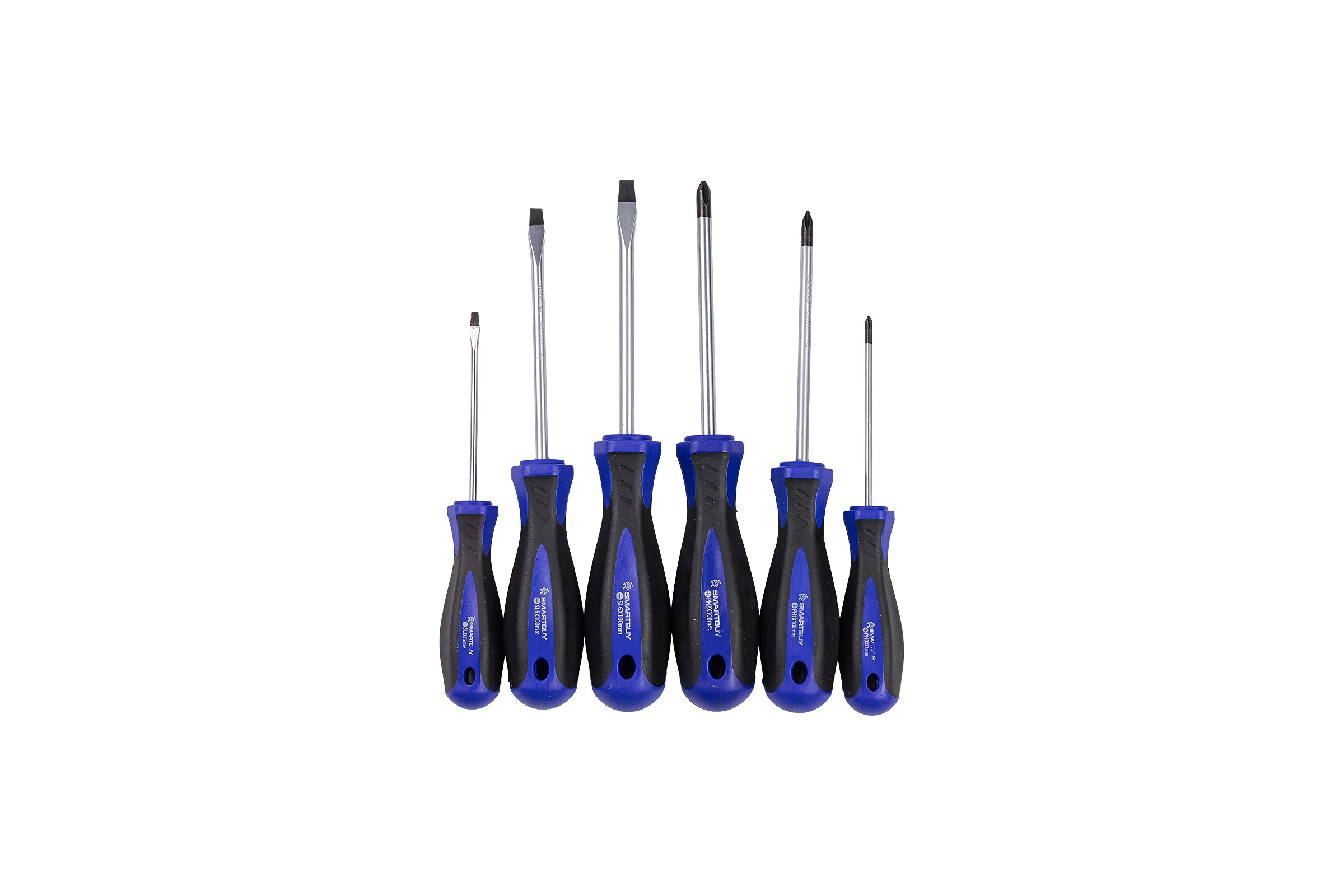Отвертки в наборе SMARTBUY 6 штук, SL, PH, CR-V сталь, PRO TOOLS SBT-PRO-SCN-6
