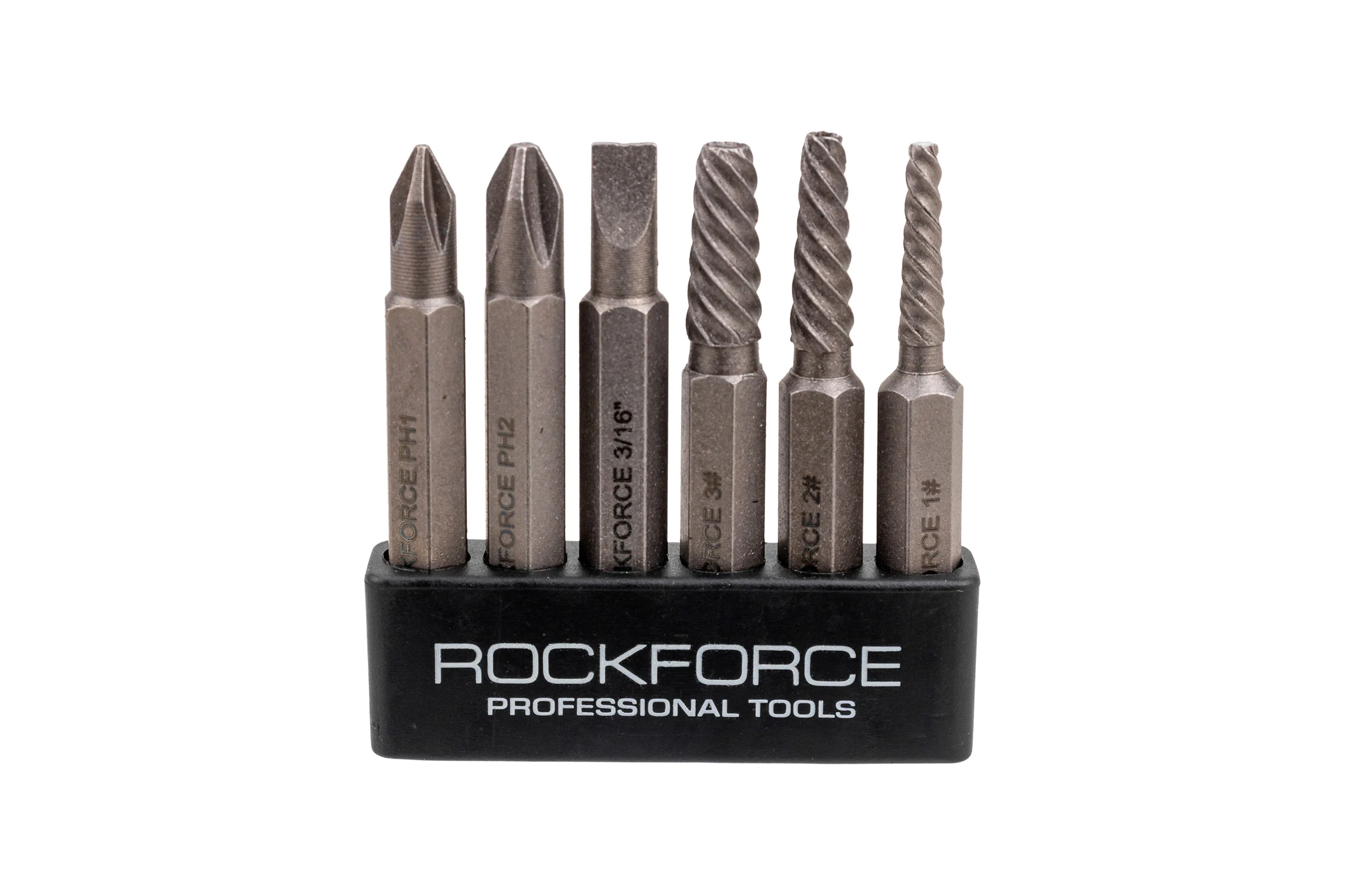 Отвертка ударная с набором бит и экстракторами резьбы Rockforce 7 предметов RF-5064V(63455)