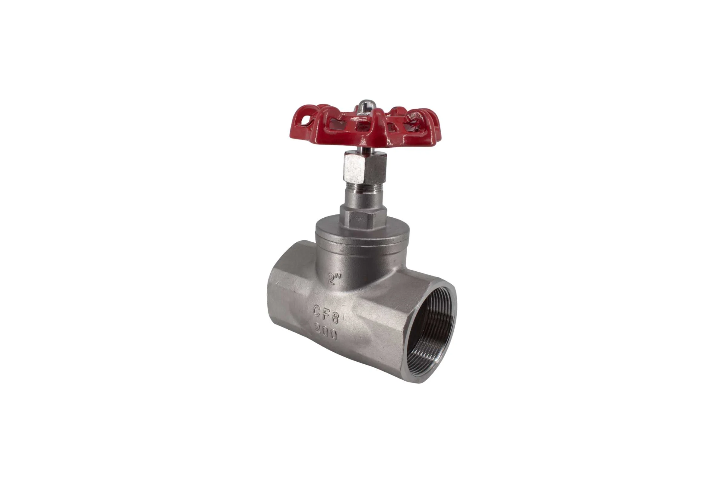 Вентиль запорный муфтовый NEWKEY нержавеющий, AISI304 DN50 (2), (CF8), PN14 NK-ZSm50/4