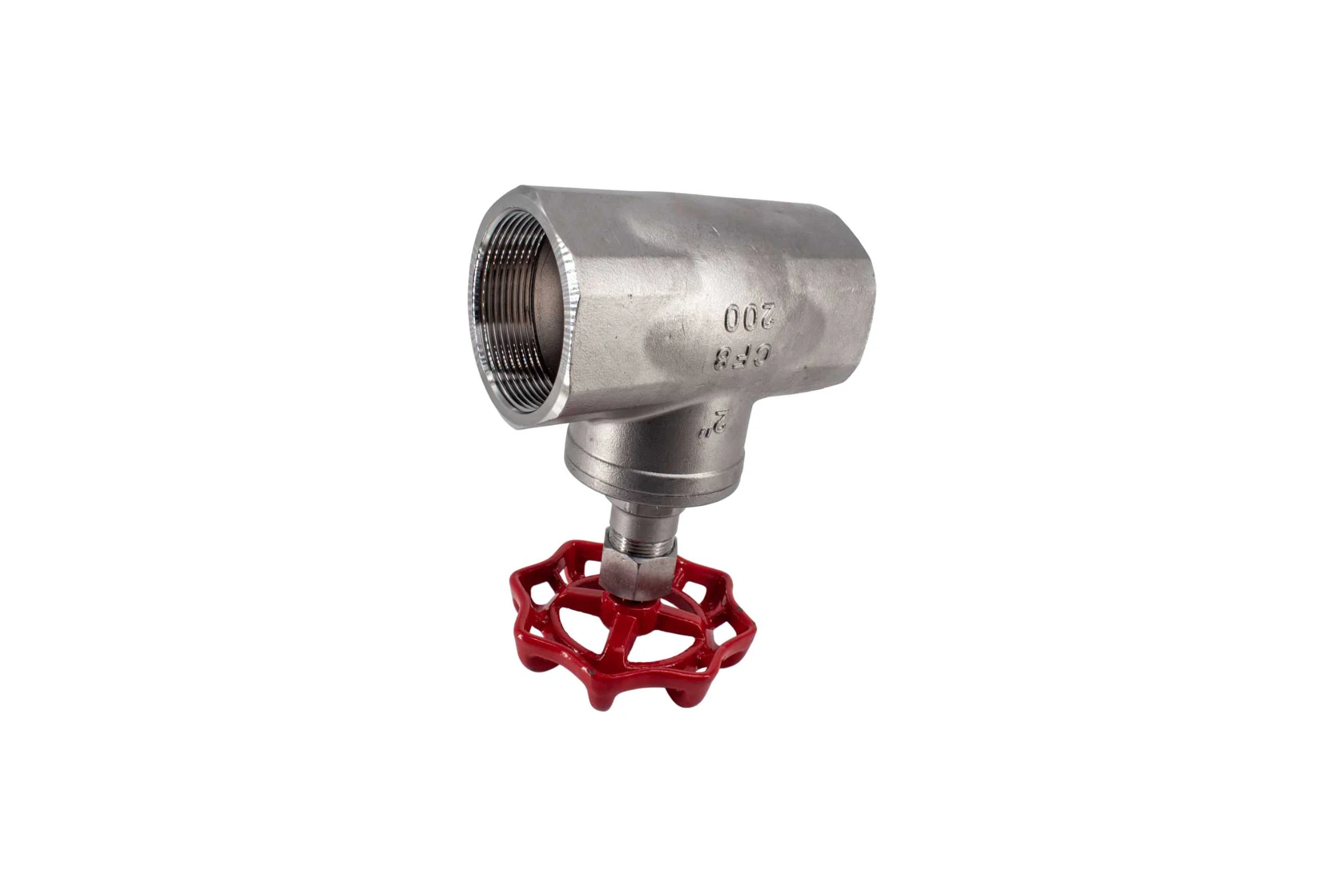 Вентиль запорный муфтовый NEWKEY нержавеющий, AISI304 DN50 (2), (CF8), PN14 NK-ZSm50/4