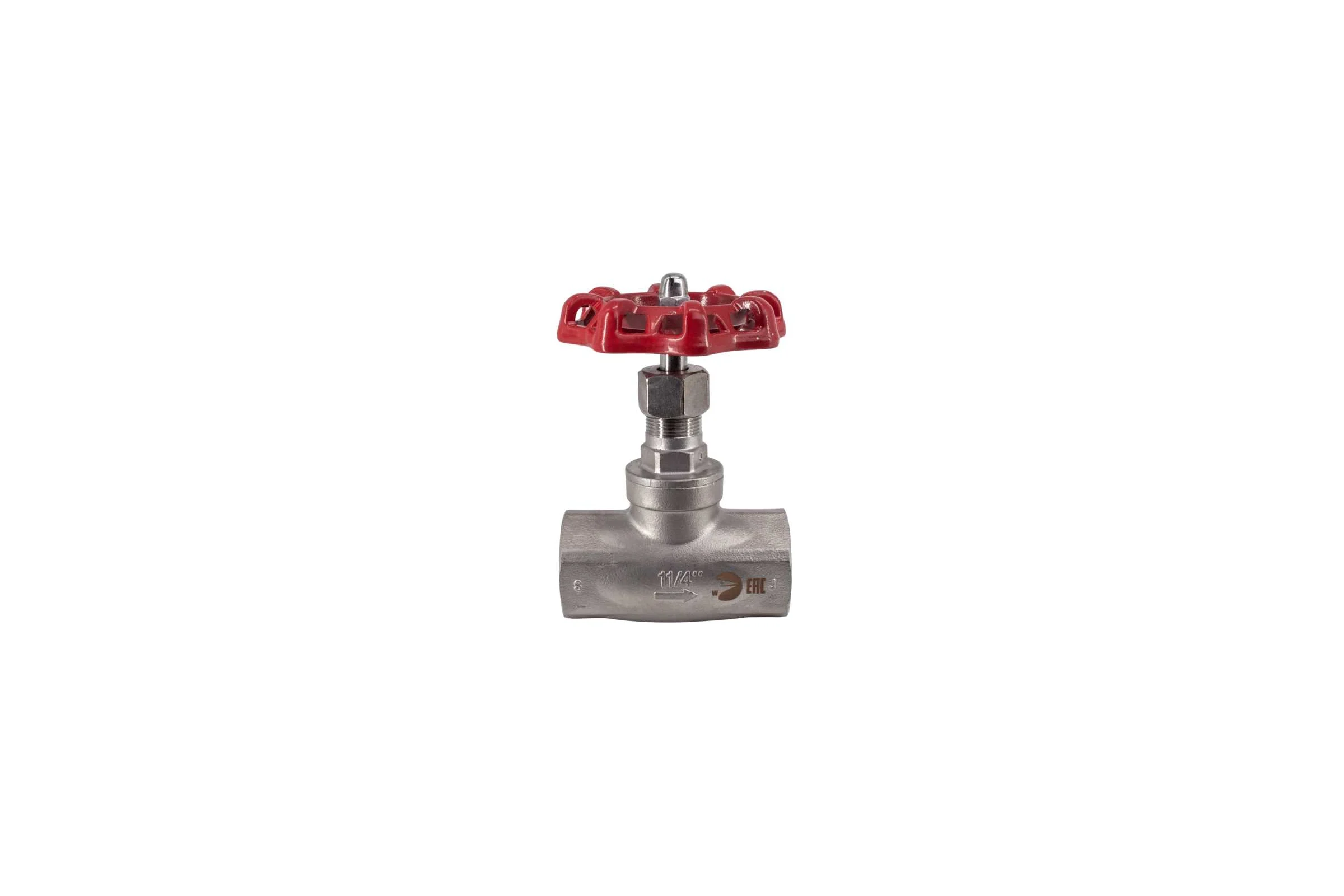 Вентиль запорный муфтовый NEWKEY нержавеющий, AISI304 DN32 (1_1/4), (CF8), PN14 NK-ZSm32/4