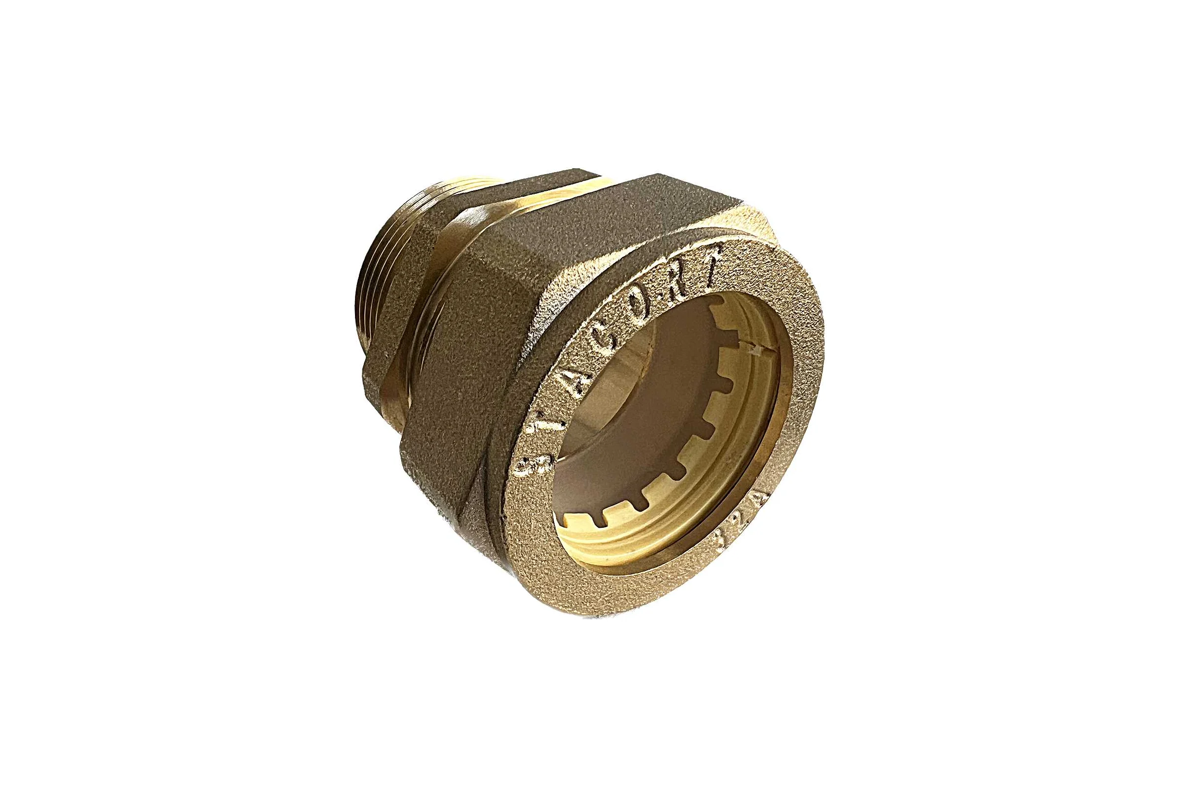 Муфта STACORT SM 32x1 1/4'' наружная резьба (папа) для гофрированной трубы 32А из нержавеющей стали, арт. SM32-1-14MR