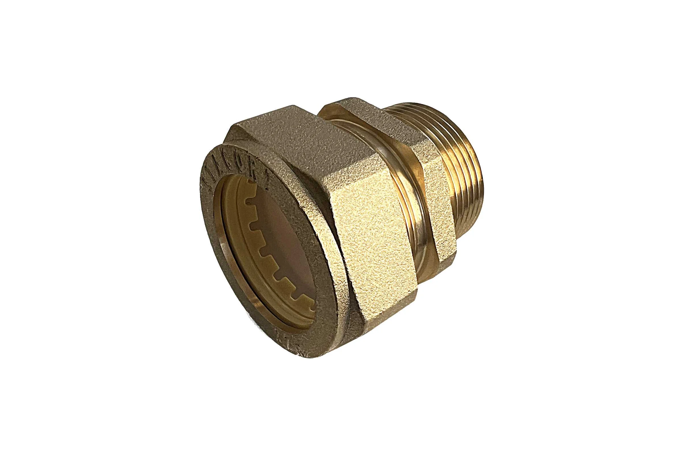 Муфта STACORT SM 32x1 1/4'' наружная резьба (папа) для гофрированной трубы 32А из нержавеющей стали, арт. SM32-1-14MR