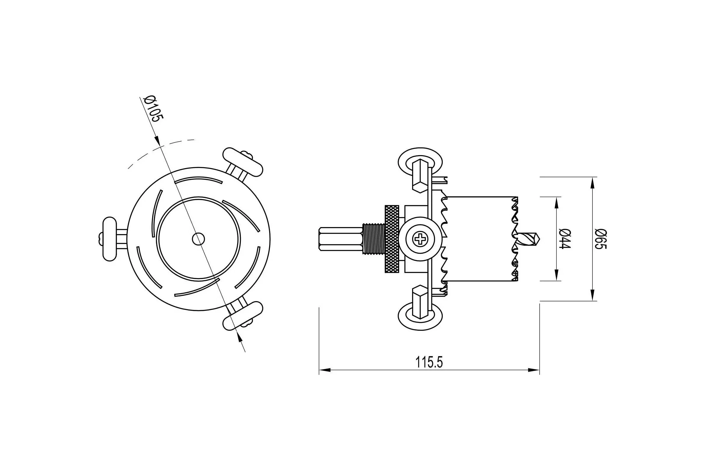 Двухуровневая коронка Arlight ATK-DRILL-R44-R65 1шт 052997