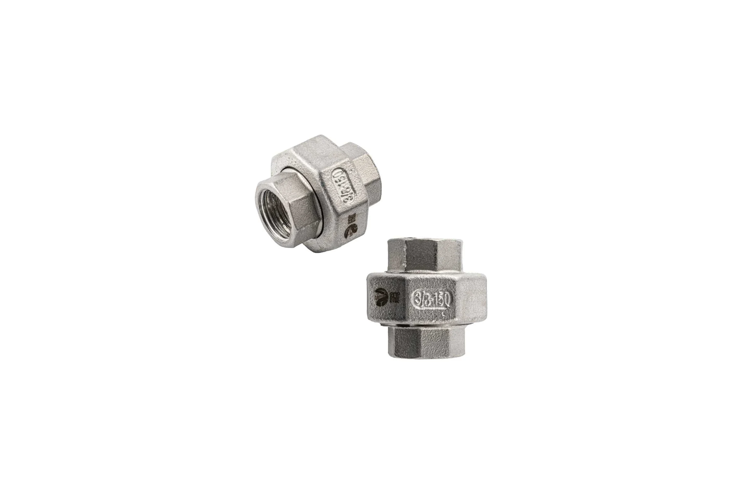 Американка NEWKEY вр/вр нержавеющая, AISI304 DN10 (3/8), (CF8), PTFE, PN16 набор 2 шт NAB2-NK-ADD10/4
