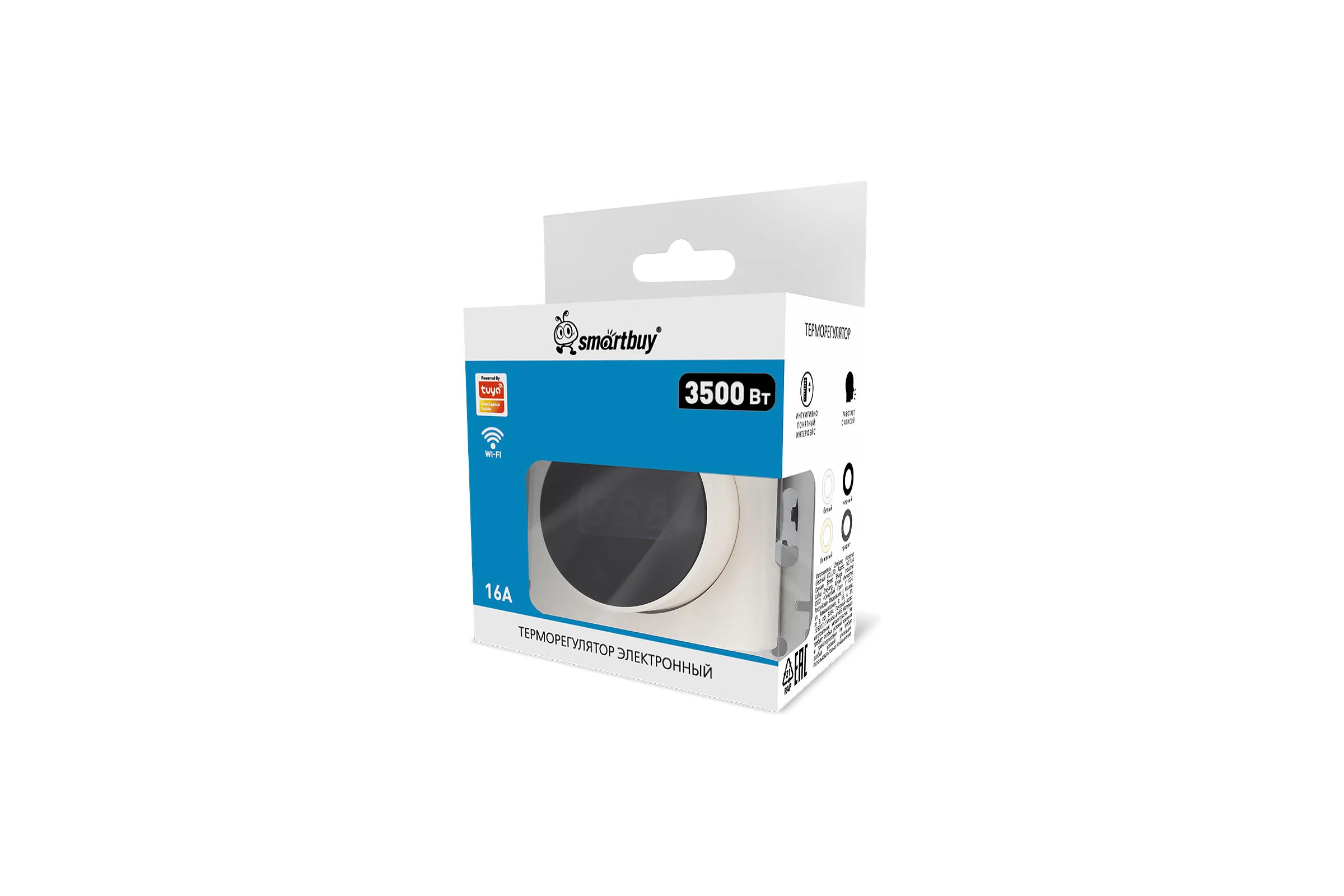Терморегулятор электронный Smartbuy с Wi-Fi, 3500Вт, бежевый () SBE-06i-16-TE