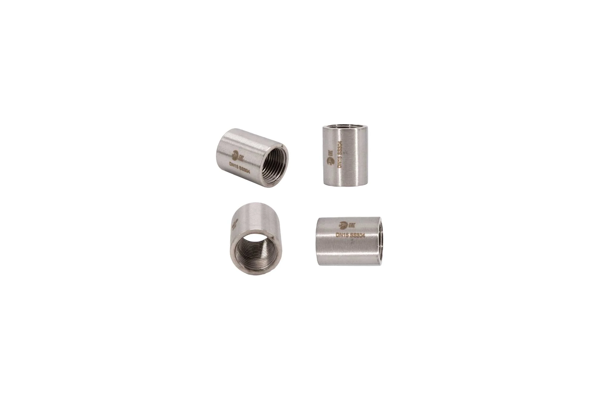 Муфта стальная нержавеющая NEWKEY AISI304 DN15 (1/2), (CF8), PN16 набор 4 шт NAB4-NK-MM15/4