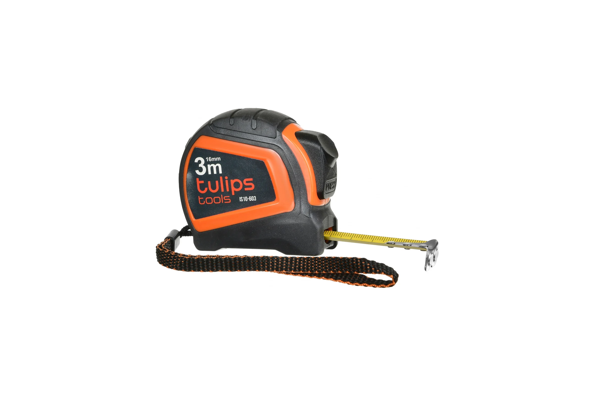 Рулетка с автоблокировкой Tulips Tools 3 м/16 мм II10-603