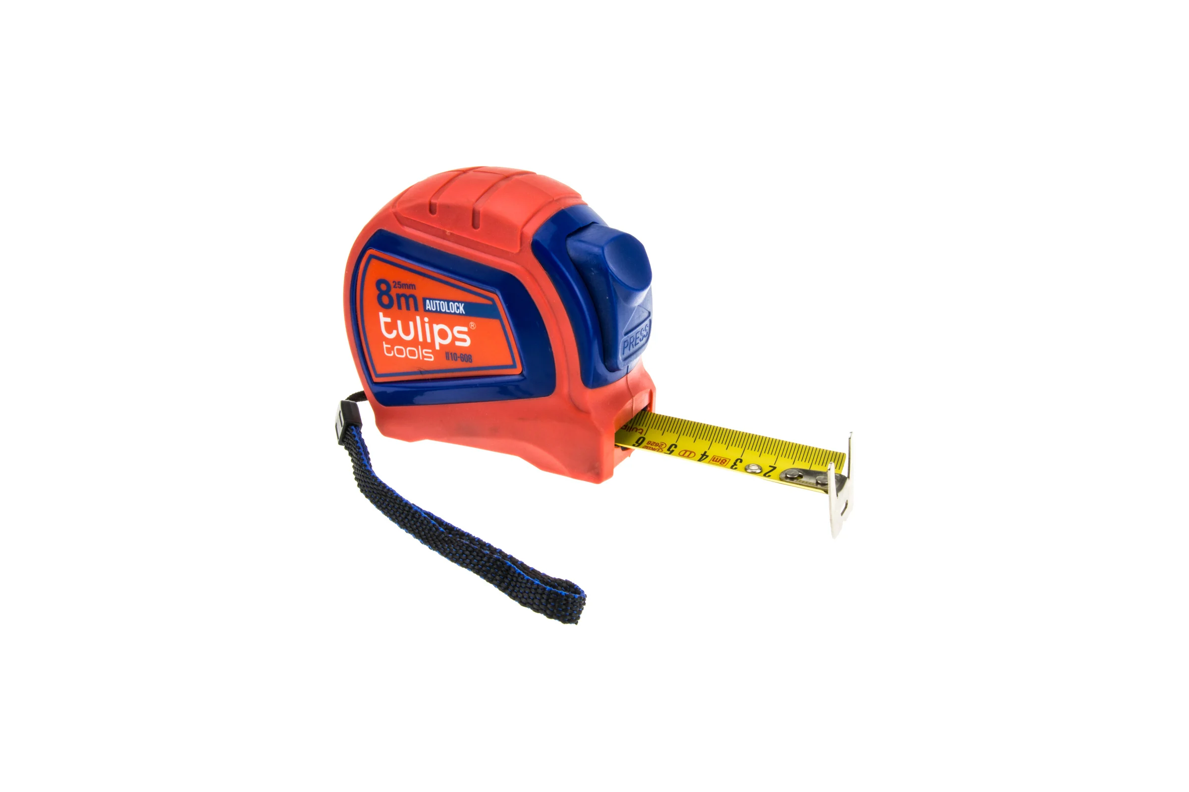 Рулетка с автоблокировкой Tulips Tools 8 м/25 мм II10-608