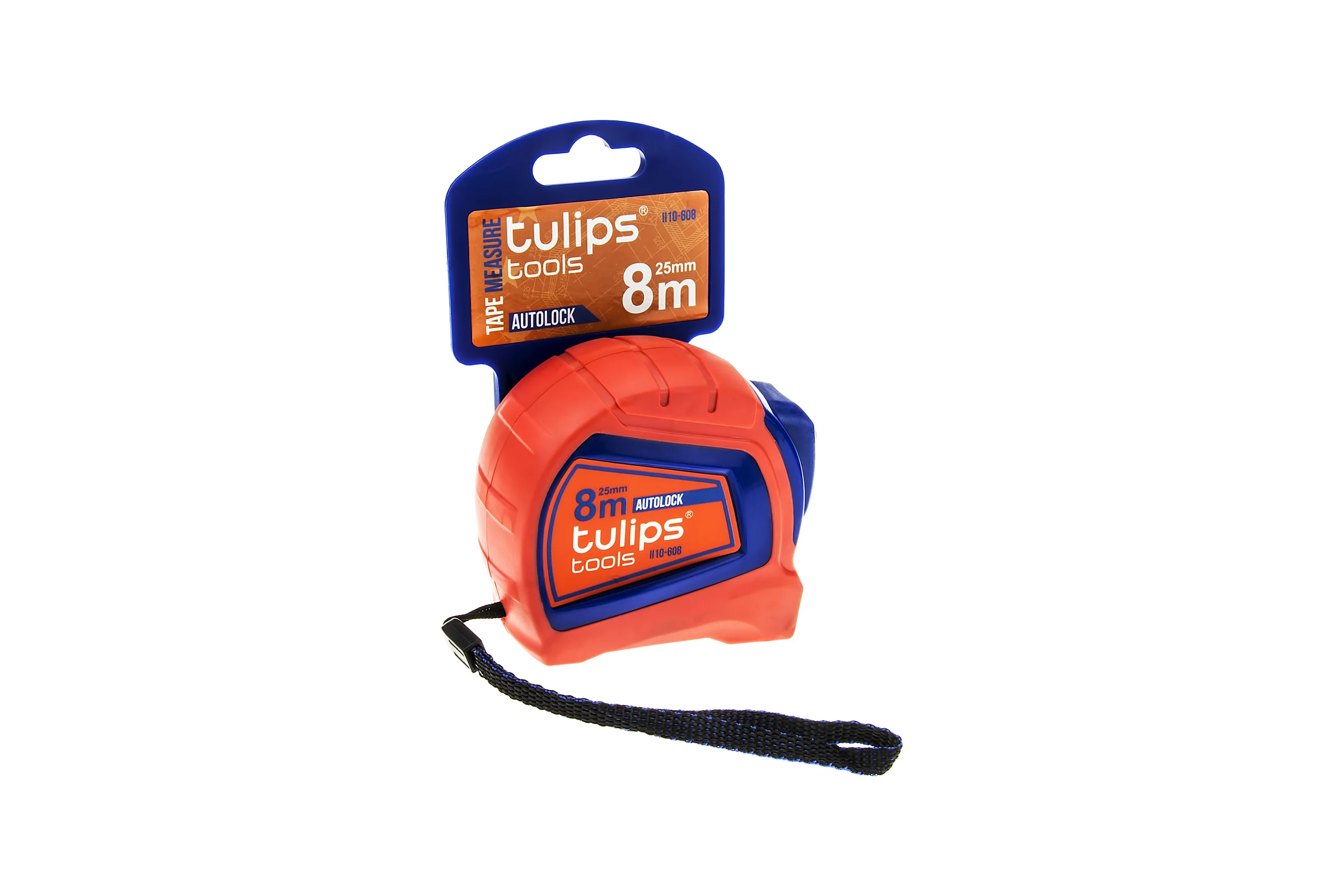 Рулетка с автоблокировкой Tulips Tools 8 м/25 мм II10-608