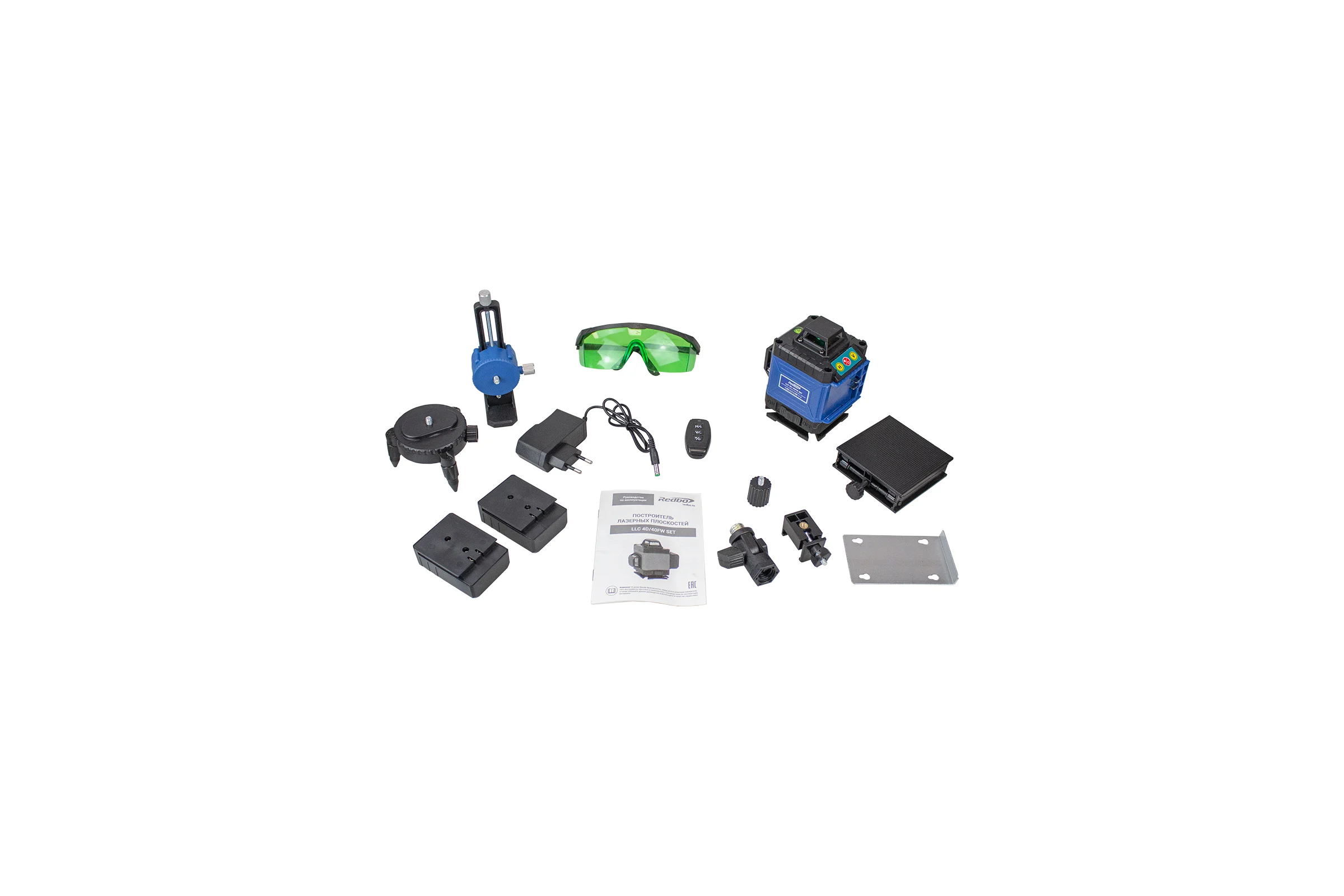 Построитель лазерных плоскостей Edon LLC 4D/40FW SET (40м., 16 синих лучей, 1/4, подставка, два а 29783