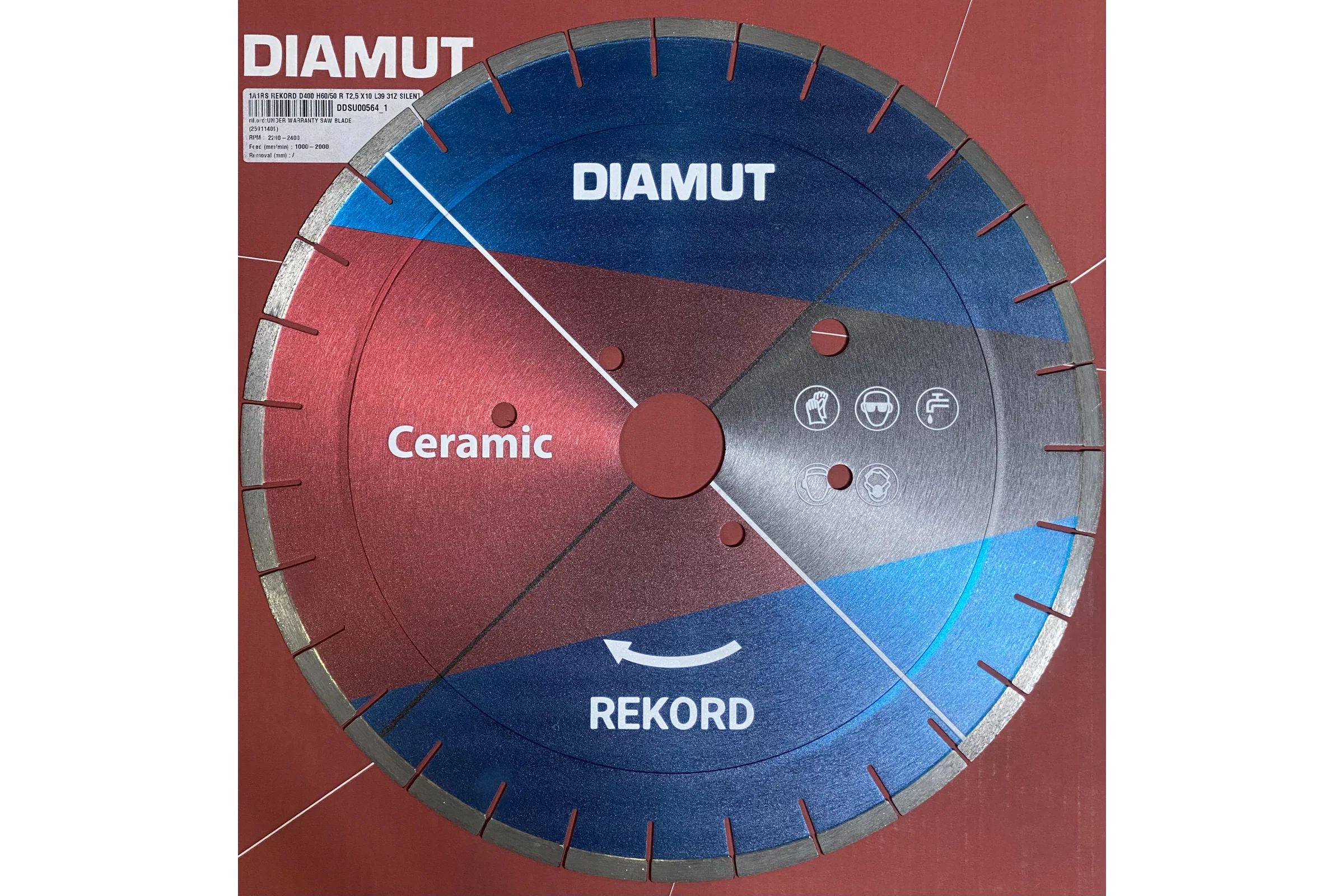Пила DIAMUT D400 H60/50 R T2,5 X10 L39 31Z SMART SILENT (DONATONI - BRETON) дектон/керам DDSU00564