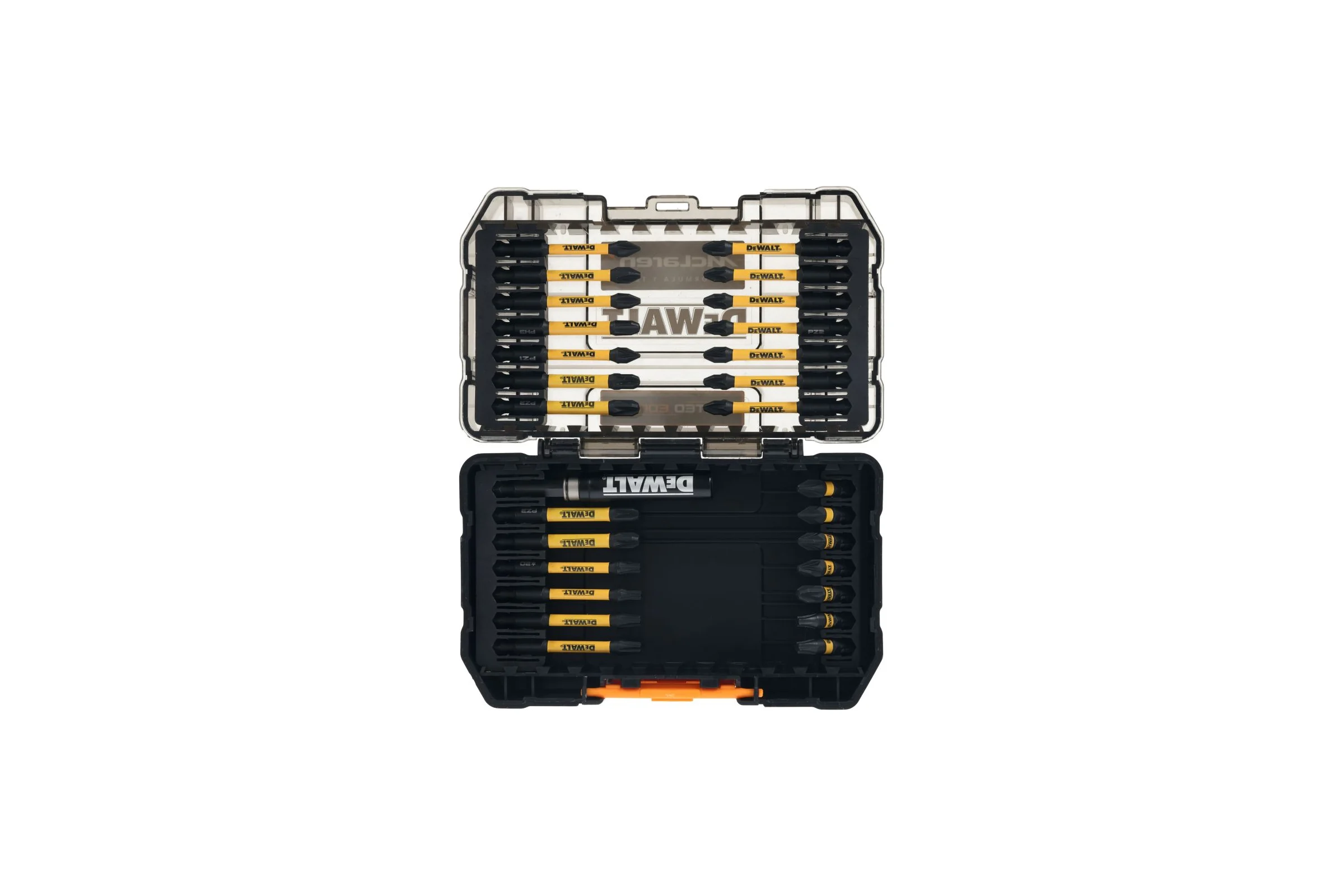 Набор бит DEWALT McLaren Limited Edition DT70902T, PH/PZ/Torx, 25/57 мм, 28 шт., в кейсе DT70902T-QZ