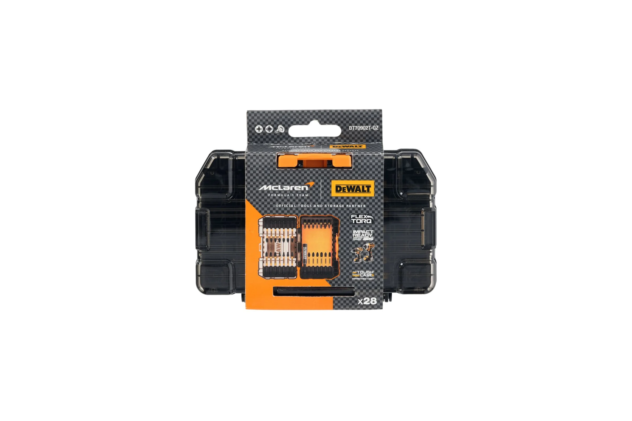 Набор бит DEWALT McLaren Limited Edition DT70902T, PH/PZ/Torx, 25/57 мм, 28 шт., в кейсе DT70902T-QZ