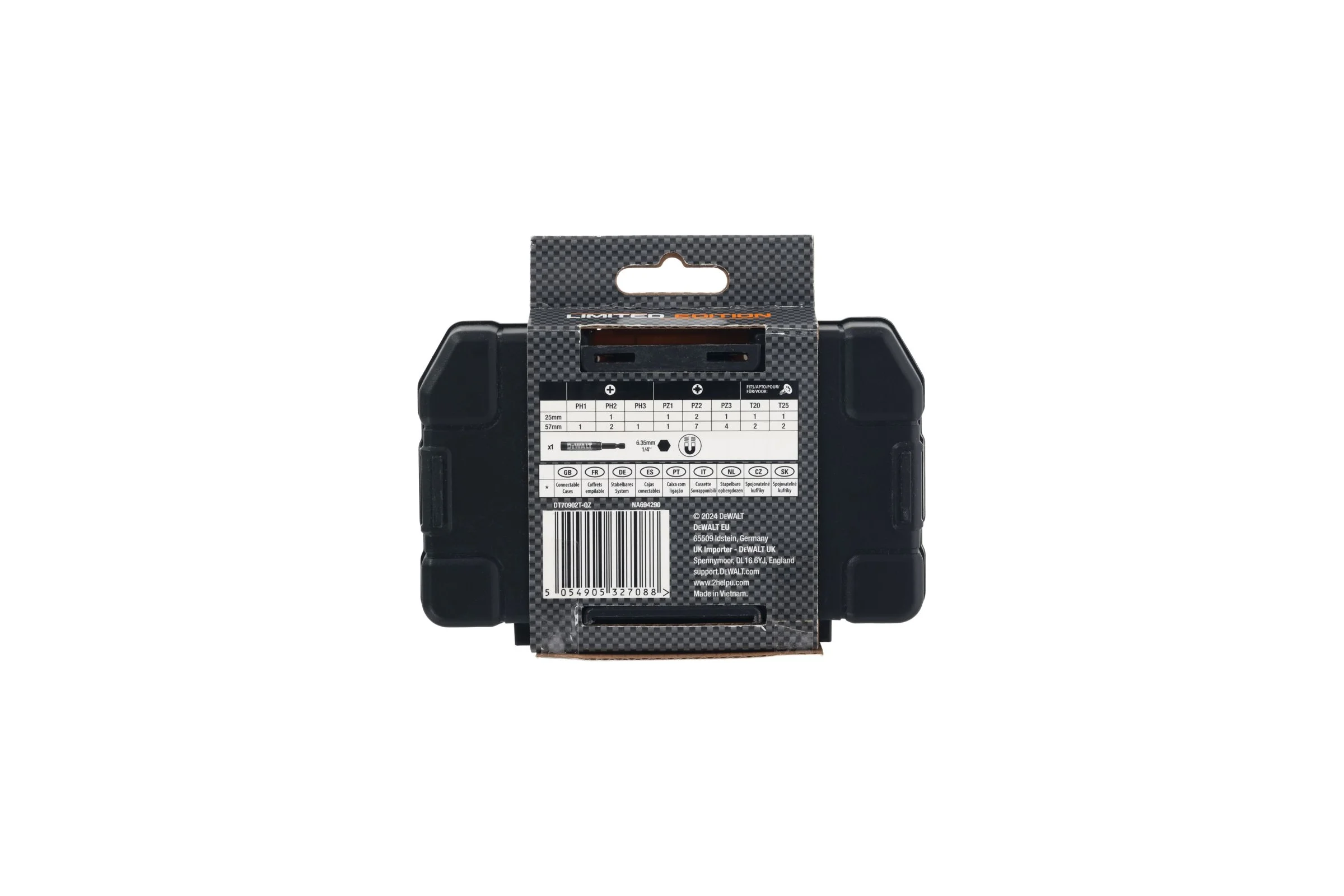 Набор бит DEWALT McLaren Limited Edition DT70902T, PH/PZ/Torx, 25/57 мм, 28 шт., в кейсе DT70902T-QZ