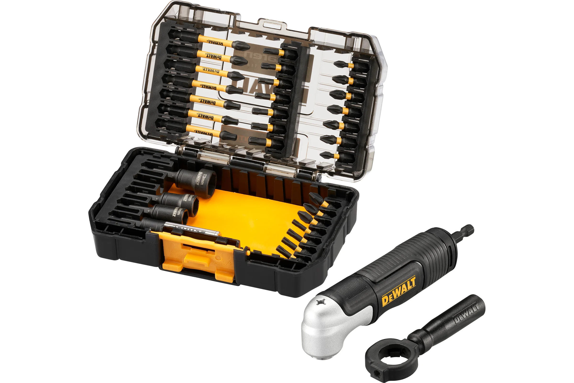 Набор бит и торцевых головок DEWALT McLaren Limited Edition DT70782, с торсионным адаптером, 33 шт., в кейсе DT70782-QZ