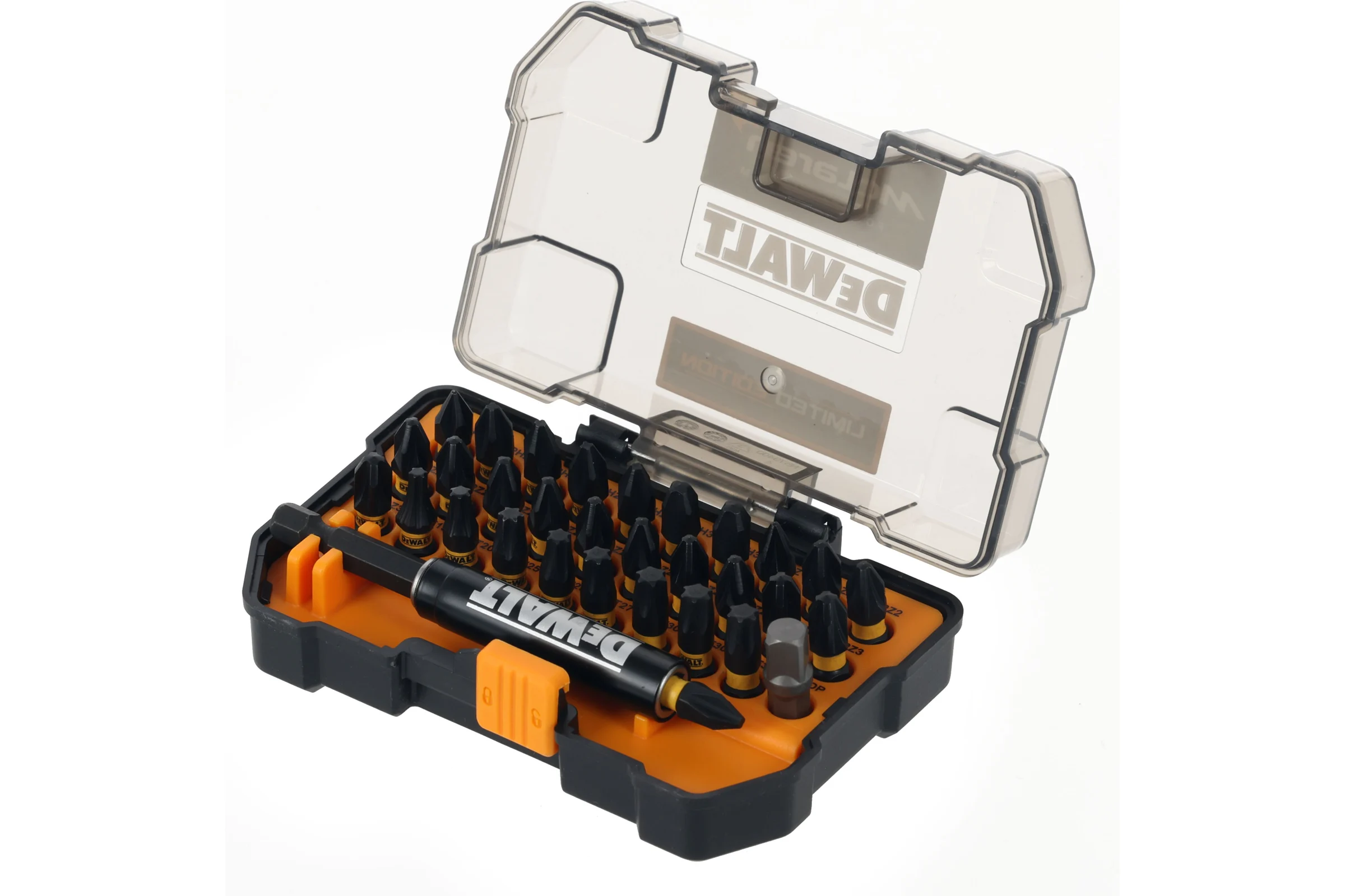 Набор бит DEWALT McLaren Limited Edition DT70900T, PH/PZ/Torx, 25 мм, 32 шт., в кейсе DT70900T-QZ