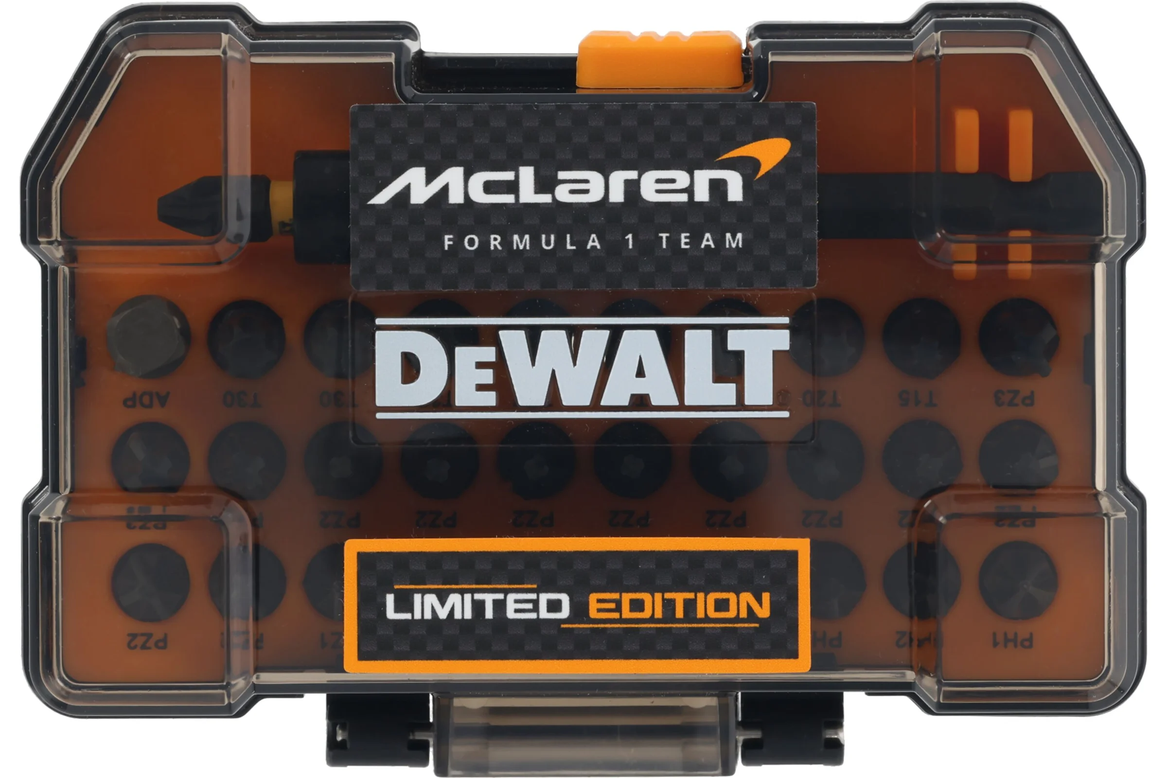 Набор бит DEWALT McLaren Limited Edition DT70900T, PH/PZ/Torx, 25 мм, 32 шт., в кейсе DT70900T-QZ