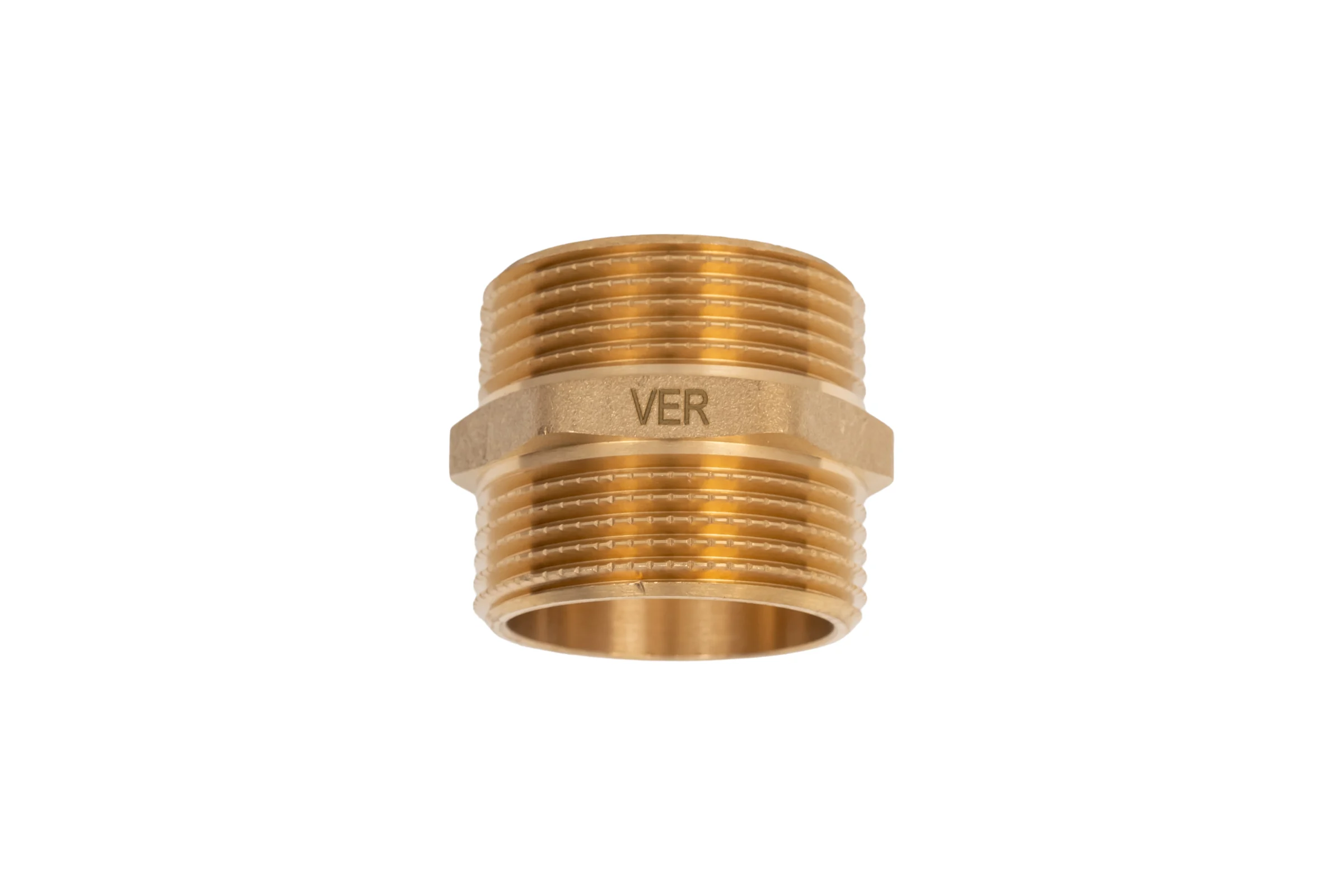 Ниппель латунный ViEir 11/4 ш × 11/4 ш (две наружные резьбы) SH66