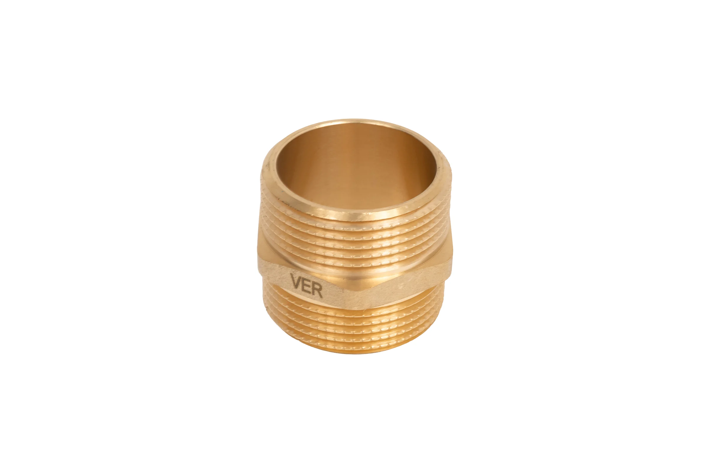 Ниппель латунный ViEir 11/4 ш × 11/4 ш (две наружные резьбы) SH66