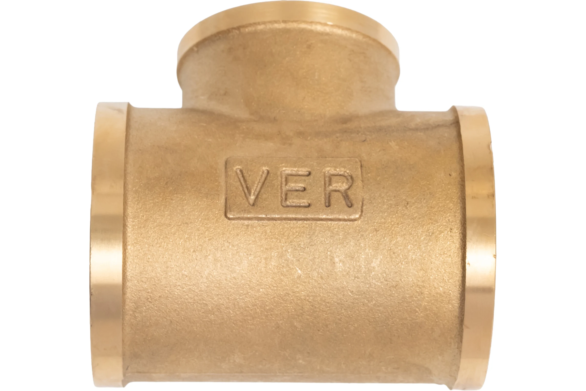 Тройник латунный ViEiR 1 1/4 гайка × 1 гайка × 1 1/4 гайка TF656