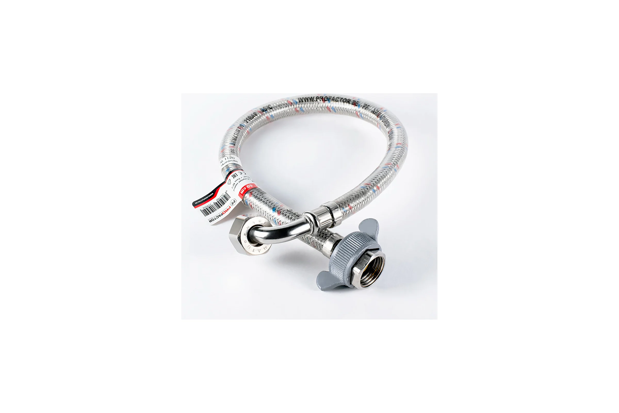 Угловая подводка PROFACTOR LUXE с полимерным покрытием, в/в 1/2, 60 см PF WFH 527.60