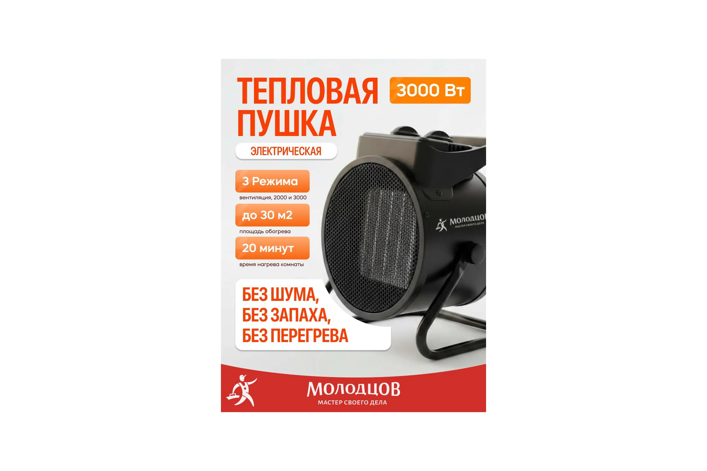 Тепловая пушка электрическая Молодцов HGE3000