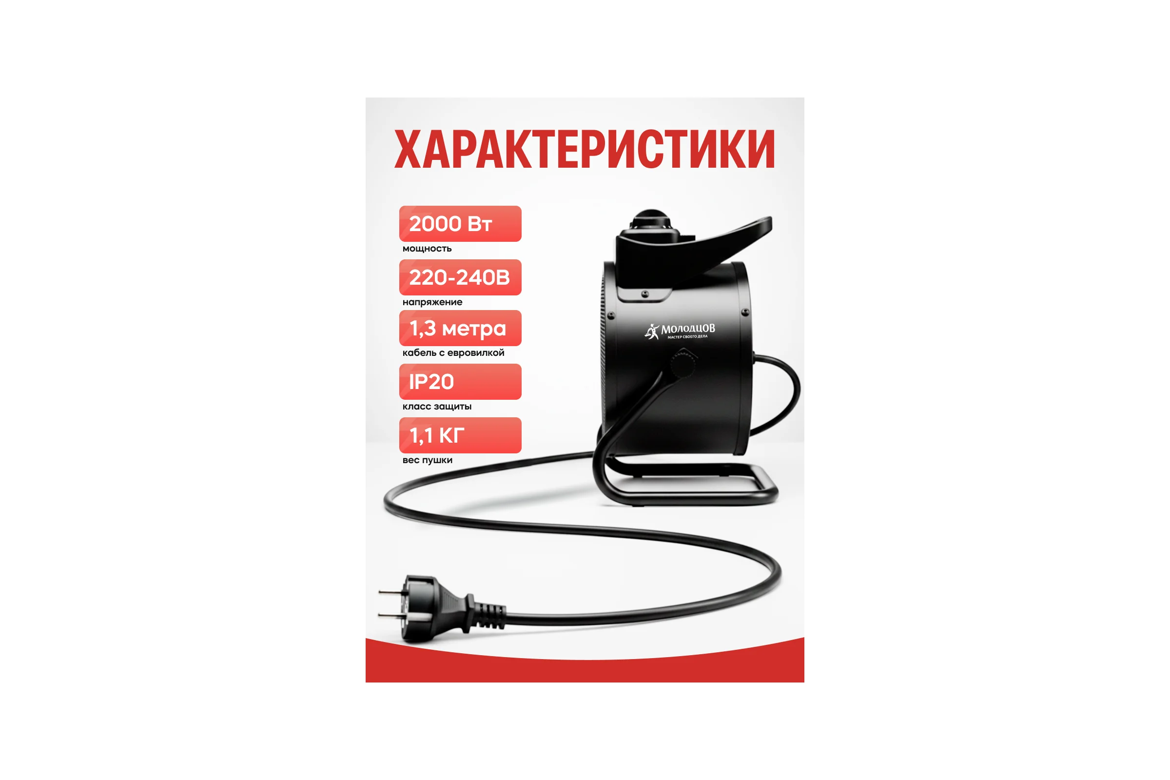 Тепловая пушка электрическая Молодцов HGE2000