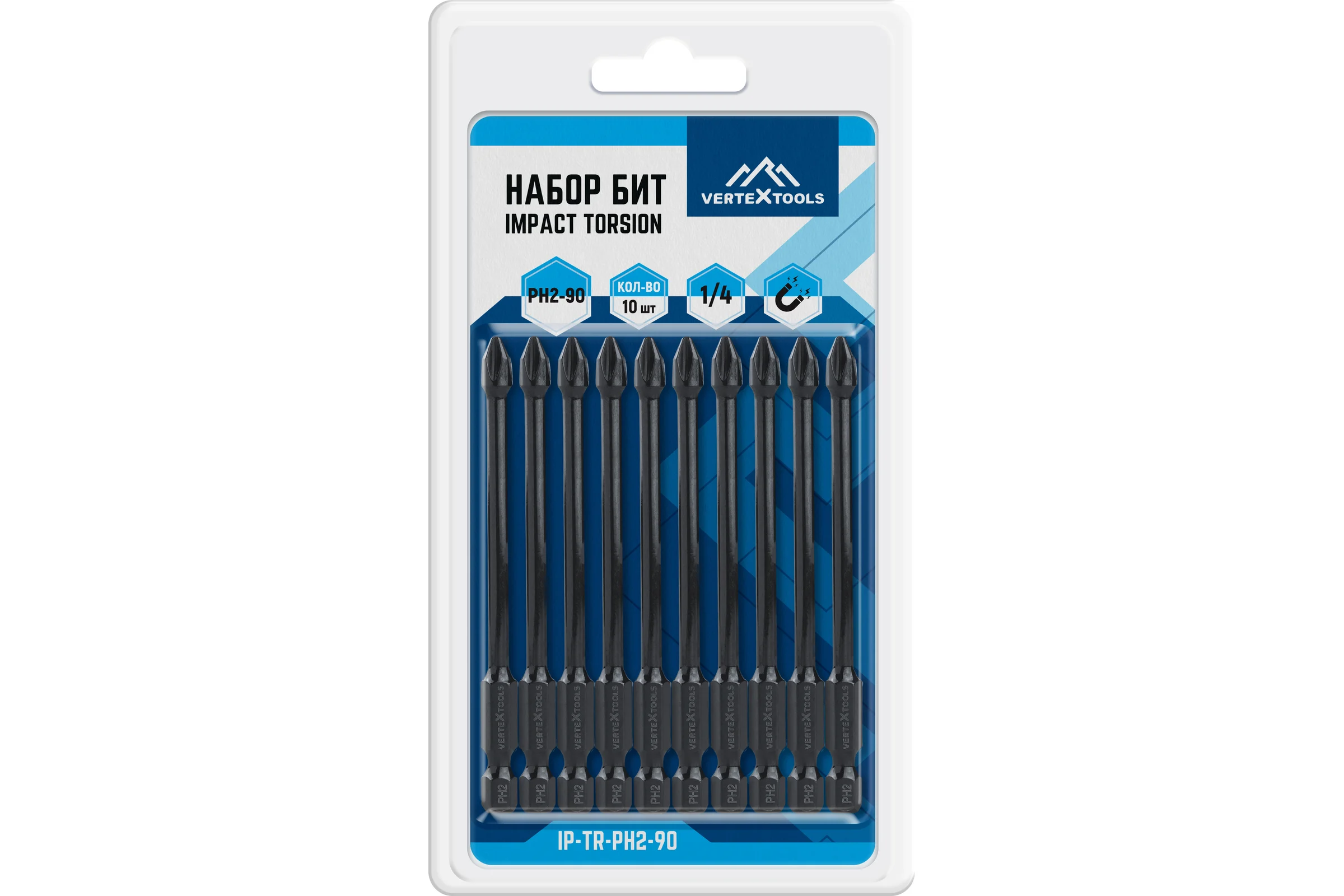 Набор бит vertextools IMPACT TORSION PH2x90 IP-TR-PH2-90