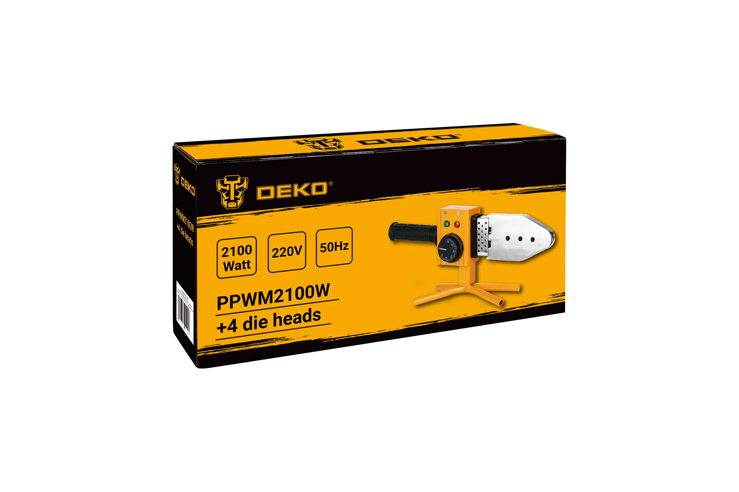 Аппарат для сварки полипропиленовых труб DEKO 4 насадки (20-40 мм) PPWM2100W 063-4247