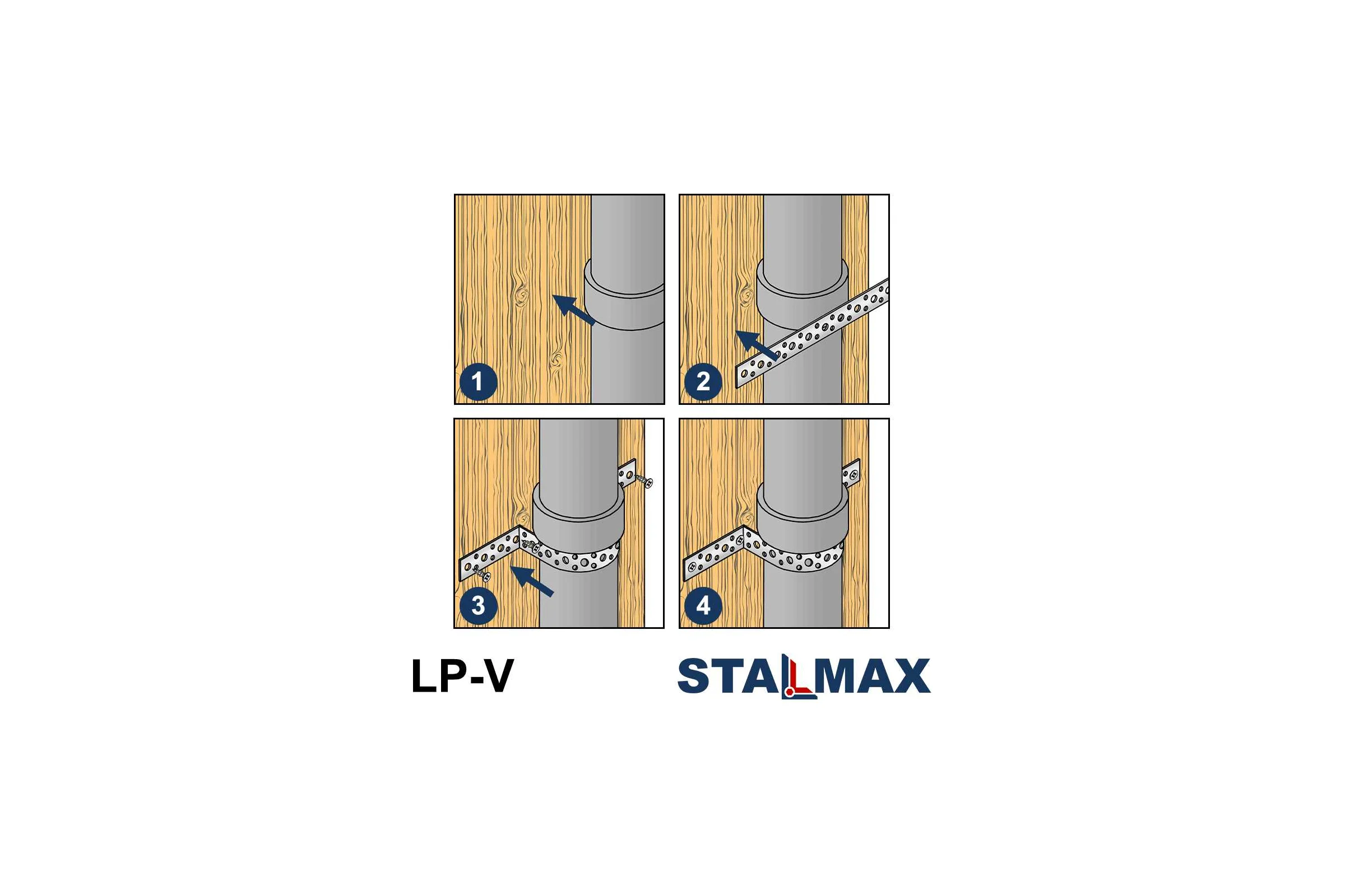 Лента STALMAX LP-V 12х0,7 (25м) монтажная перфорированная прямая (арт. 10829) оц. сталь (уп. 5 шт) 10829-023