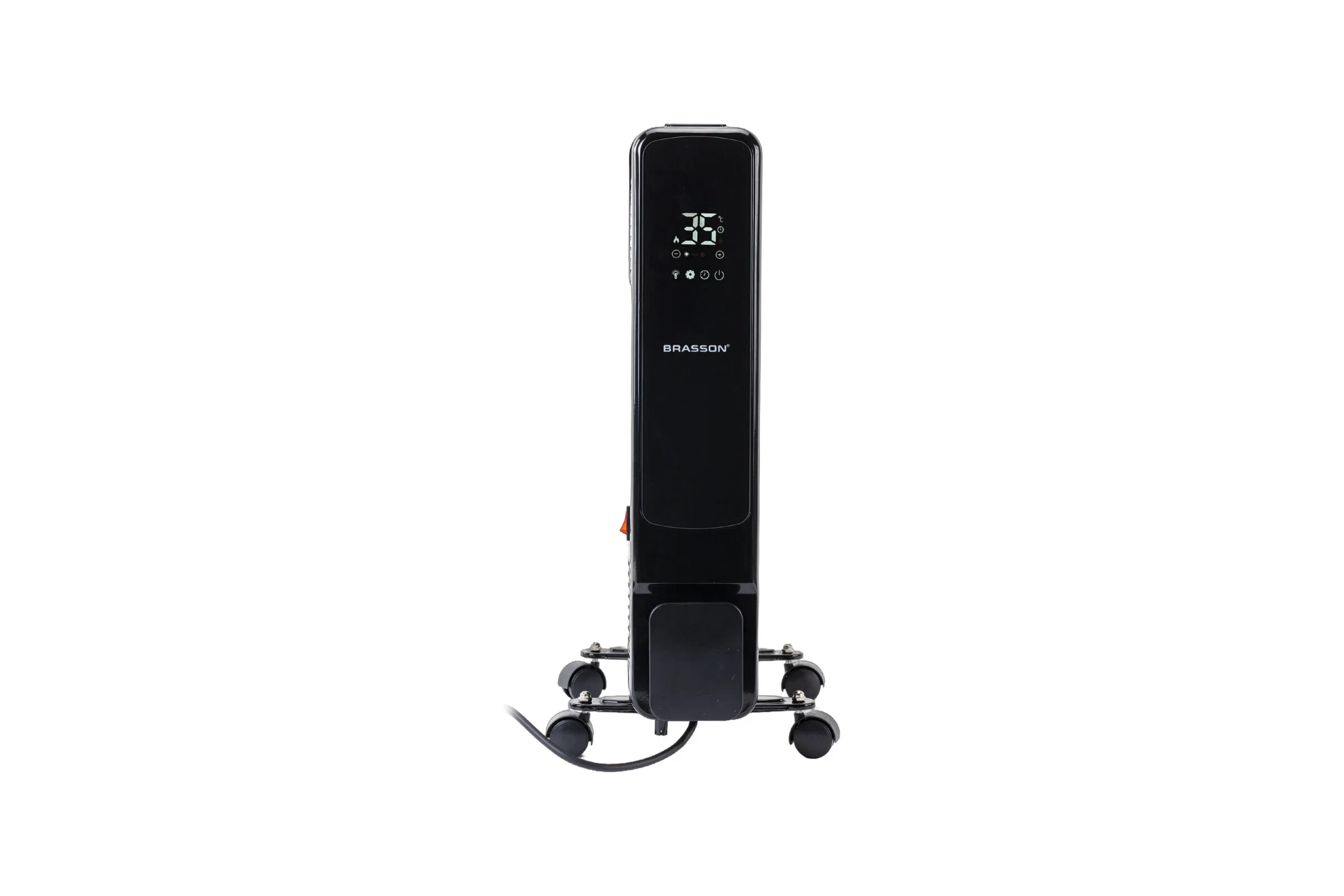 Обогреватель масляный BRASSON BOR-7 TOUCH, 7секций, 1500Вт, 3 режима, сенсор, пульт ДУ, черный 457777