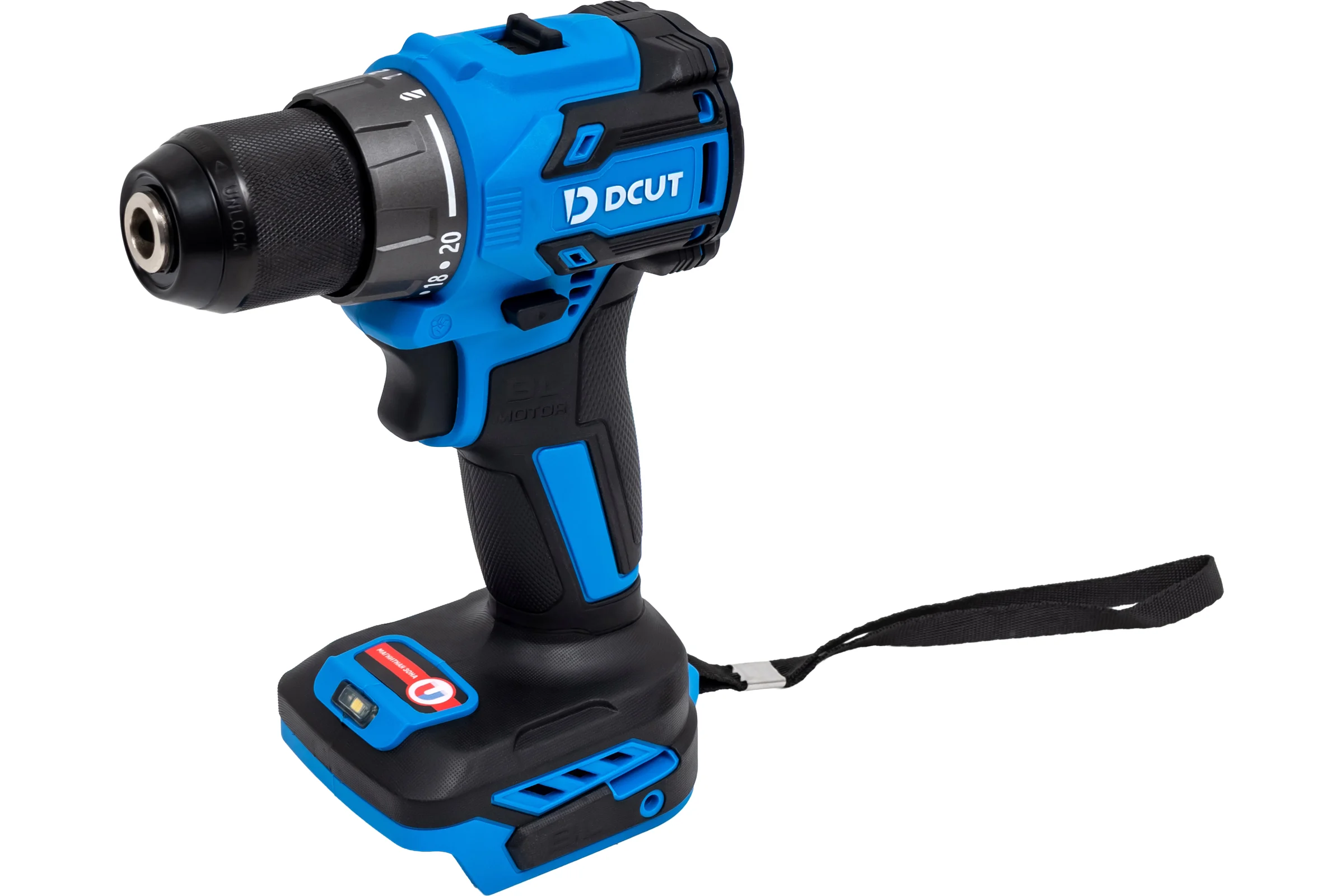 Дрель аккумуляторная DCUT DCF00521, 50Нм, 2 скорости, 0-500\1600об\м, коробка,  б\акк и з\у, сервис 2года DCF00521-SP2