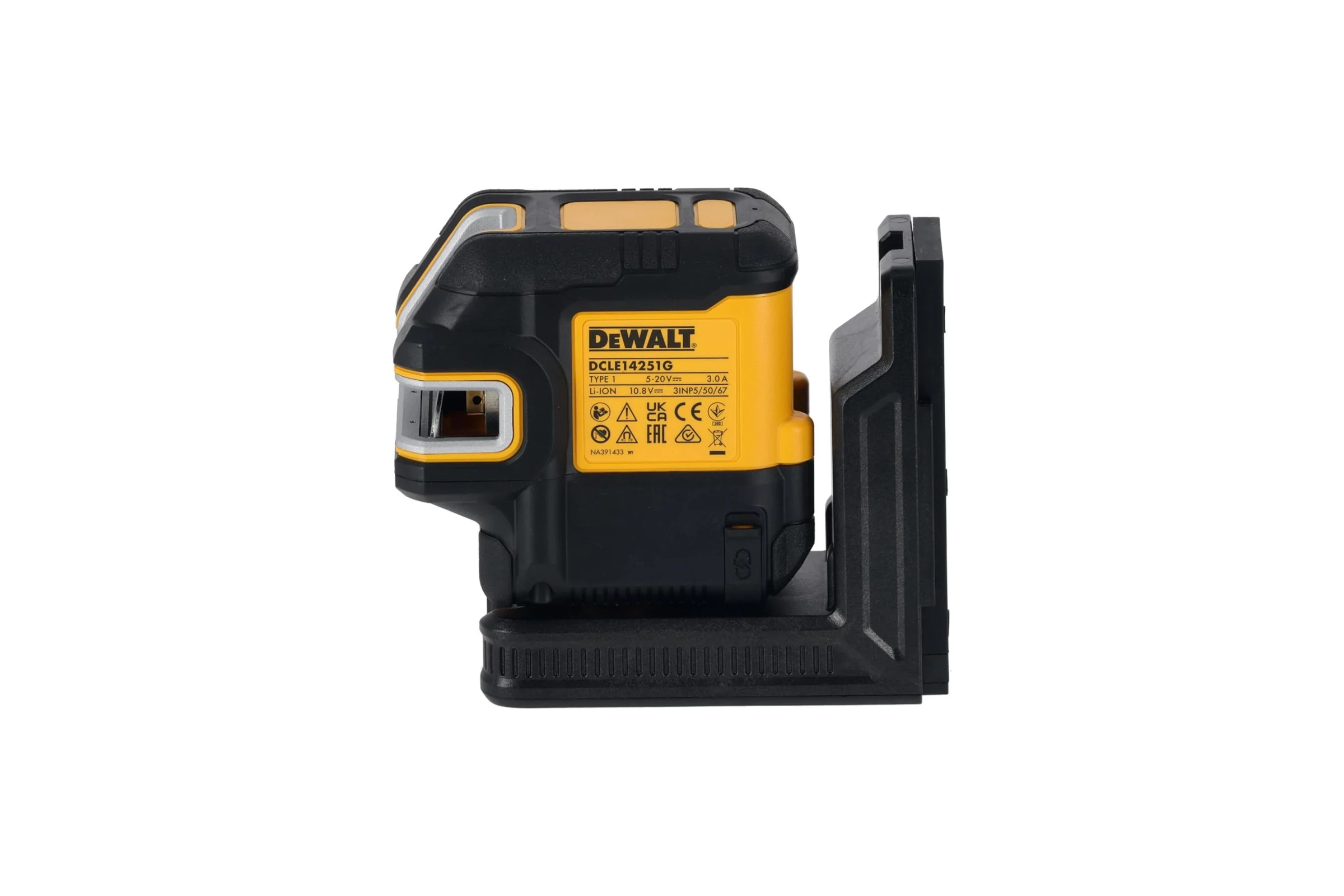Аккумуляторный лазерный нивелир DEWALT DCLE14251GB, 10.8В, зеленый луч, 45м, со встроенной АКБ, в чехле DCLE14251GB-XJ