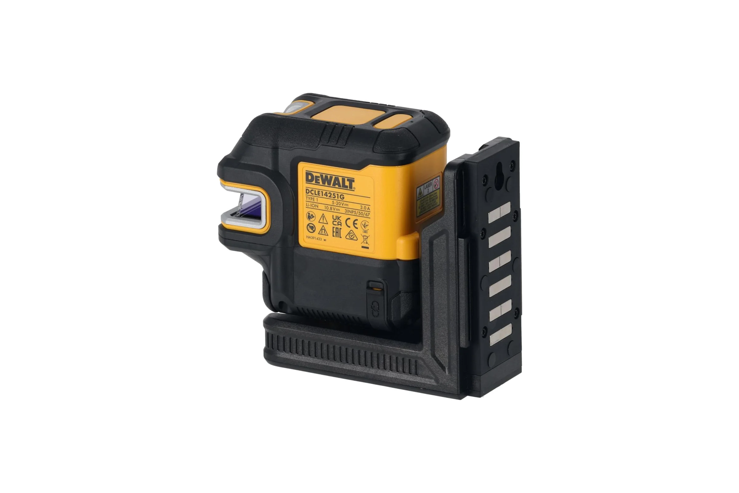 Аккумуляторный лазерный нивелир DEWALT DCLE14251GB, 10.8В, зеленый луч, 45м, со встроенной АКБ, в чехле DCLE14251GB-XJ