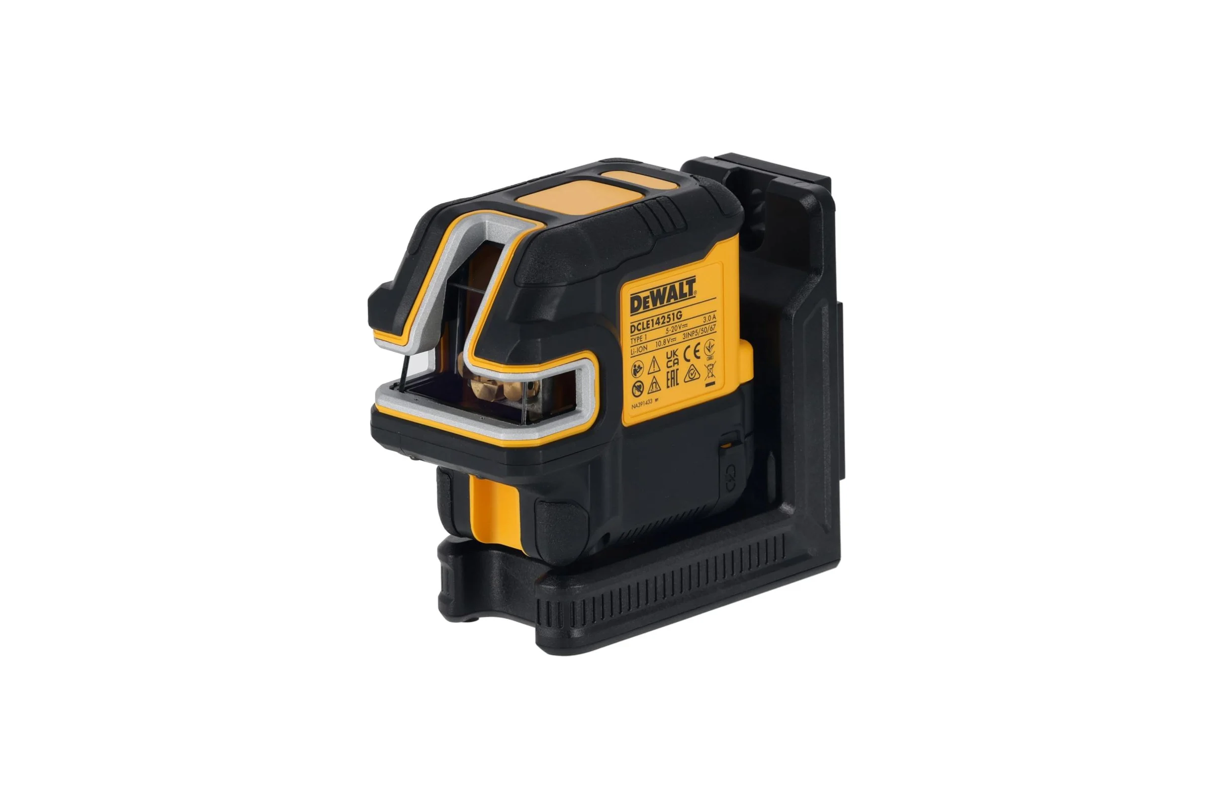 Аккумуляторный лазерный нивелир DEWALT DCLE14251GB, 10.8В, зеленый луч, 45м, со встроенной АКБ, в чехле DCLE14251GB-XJ