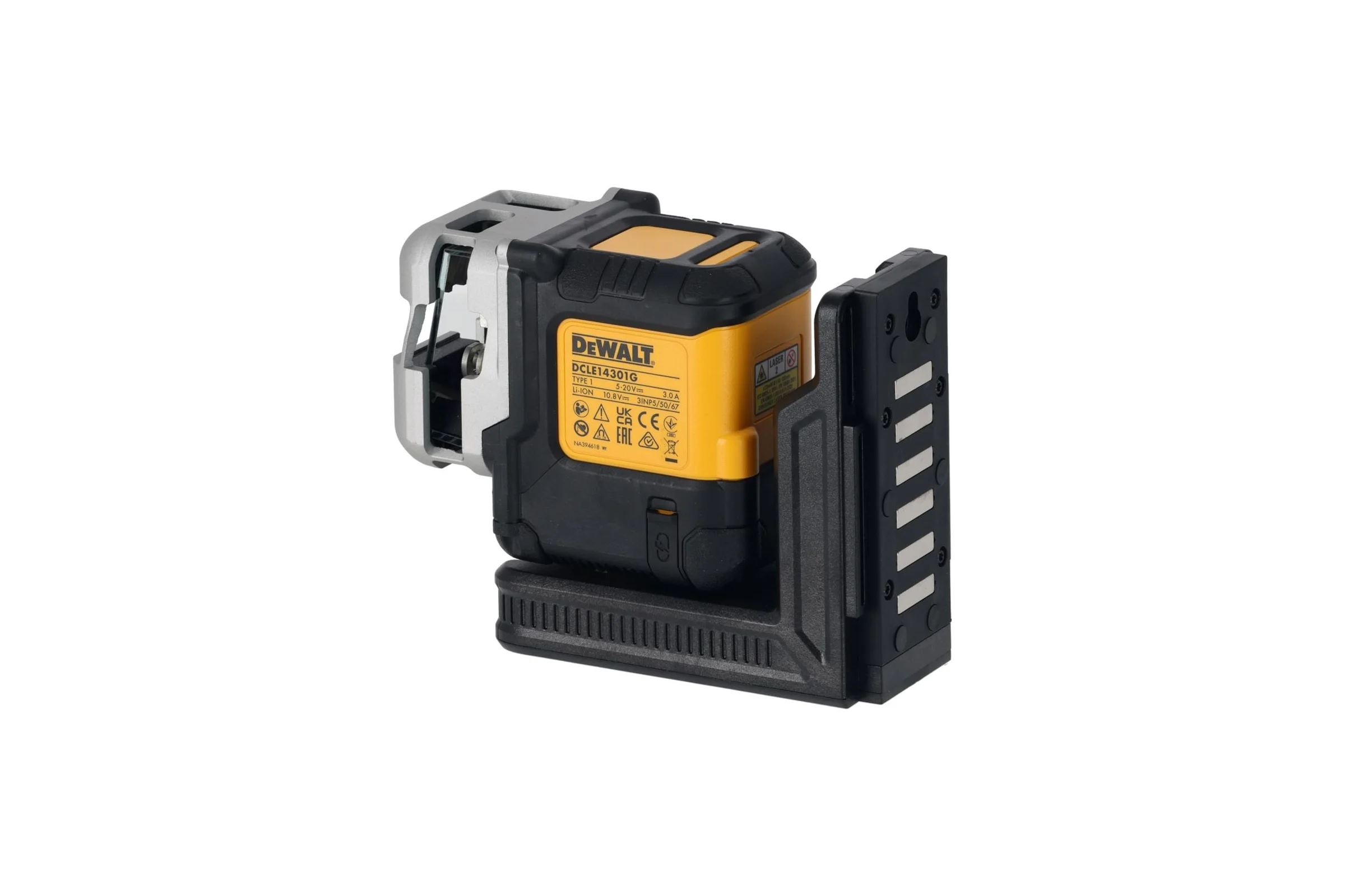 Аккумуляторный лазерный нивелир DEWALT DCLE14301GB, 10.8В, зеленый луч, 30м, со встроенной АКБ, в чехле DCLE14301GB-XJ