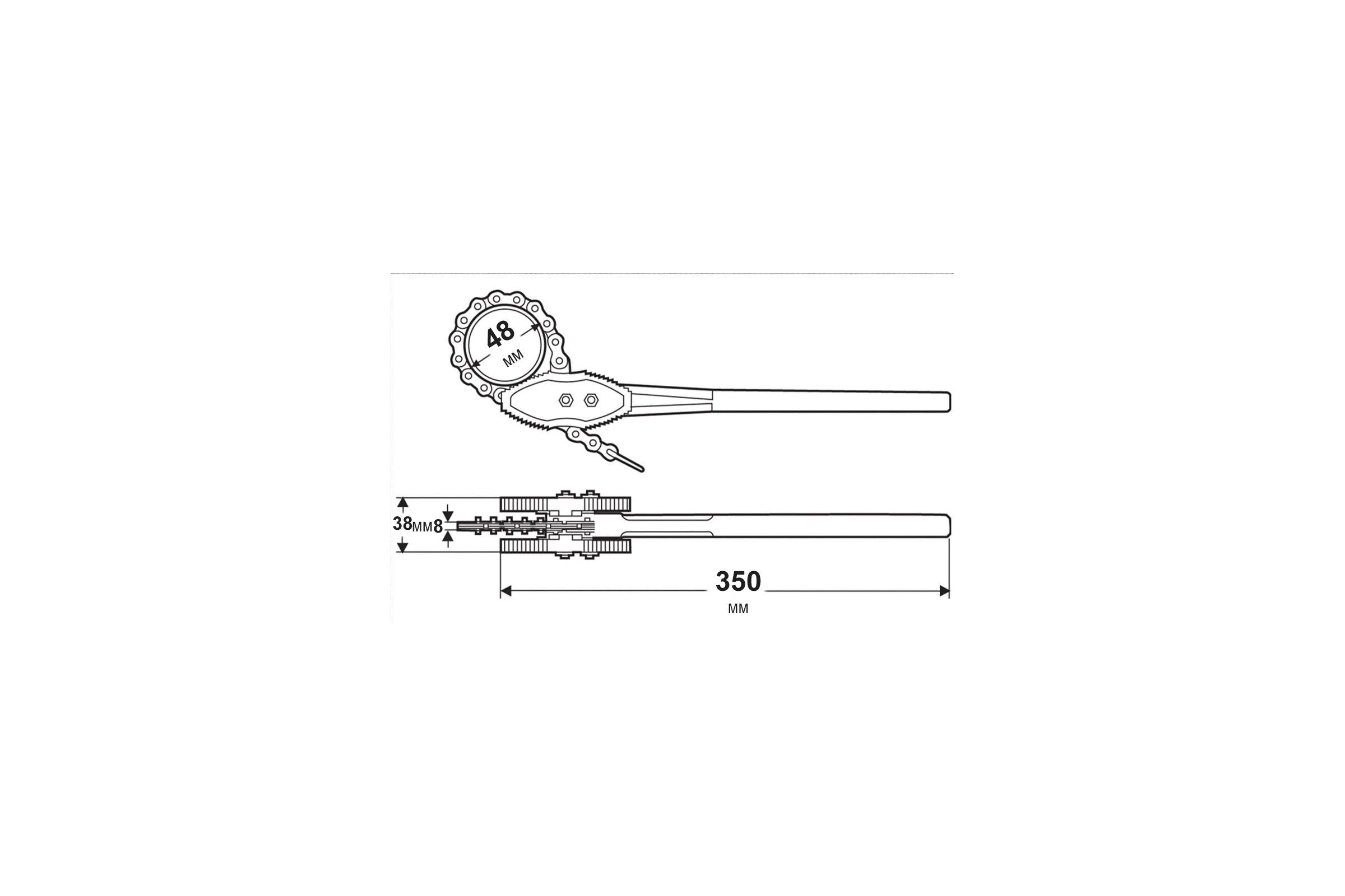 Цепной трубный ключ Rothenberger HEAVY DUTY 1. 1/ 2 70242