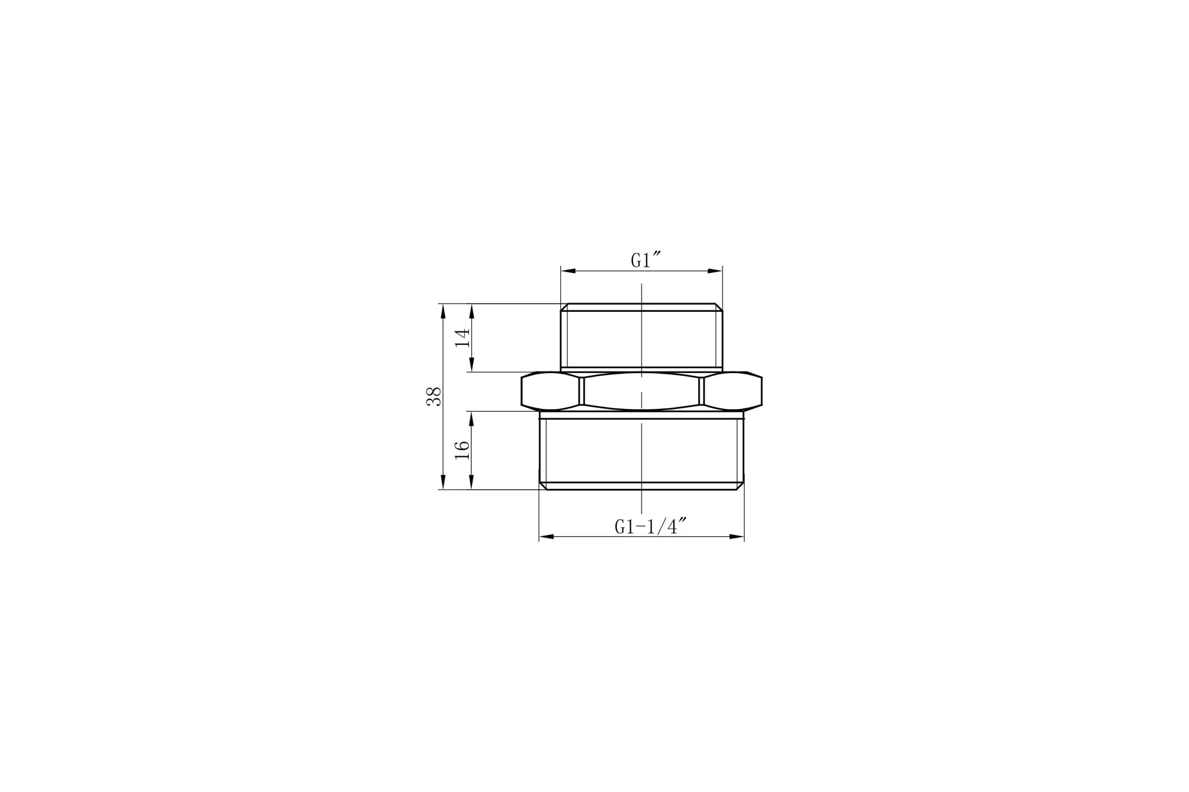 Ниппель латунный редукционный наружная-наружная AV Engineering 1 1/4"х1" AVE303019 ЦЗ-1314528060