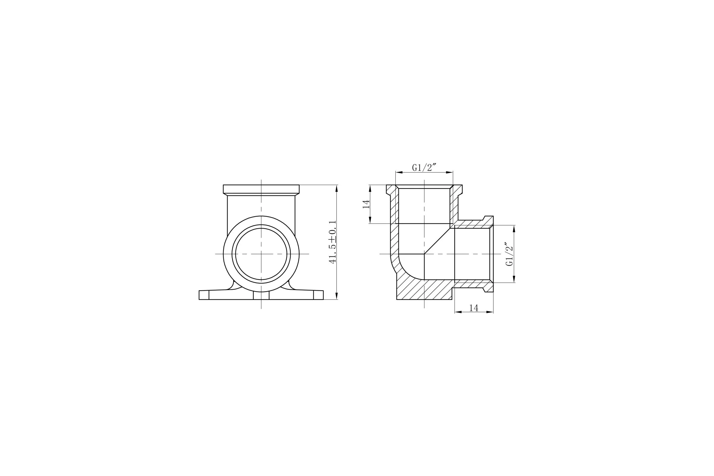 Угольник латунный AV Engineering 1/2" с внутренней резьбой с креплением AVE307008 ЦЗ-3102628860
