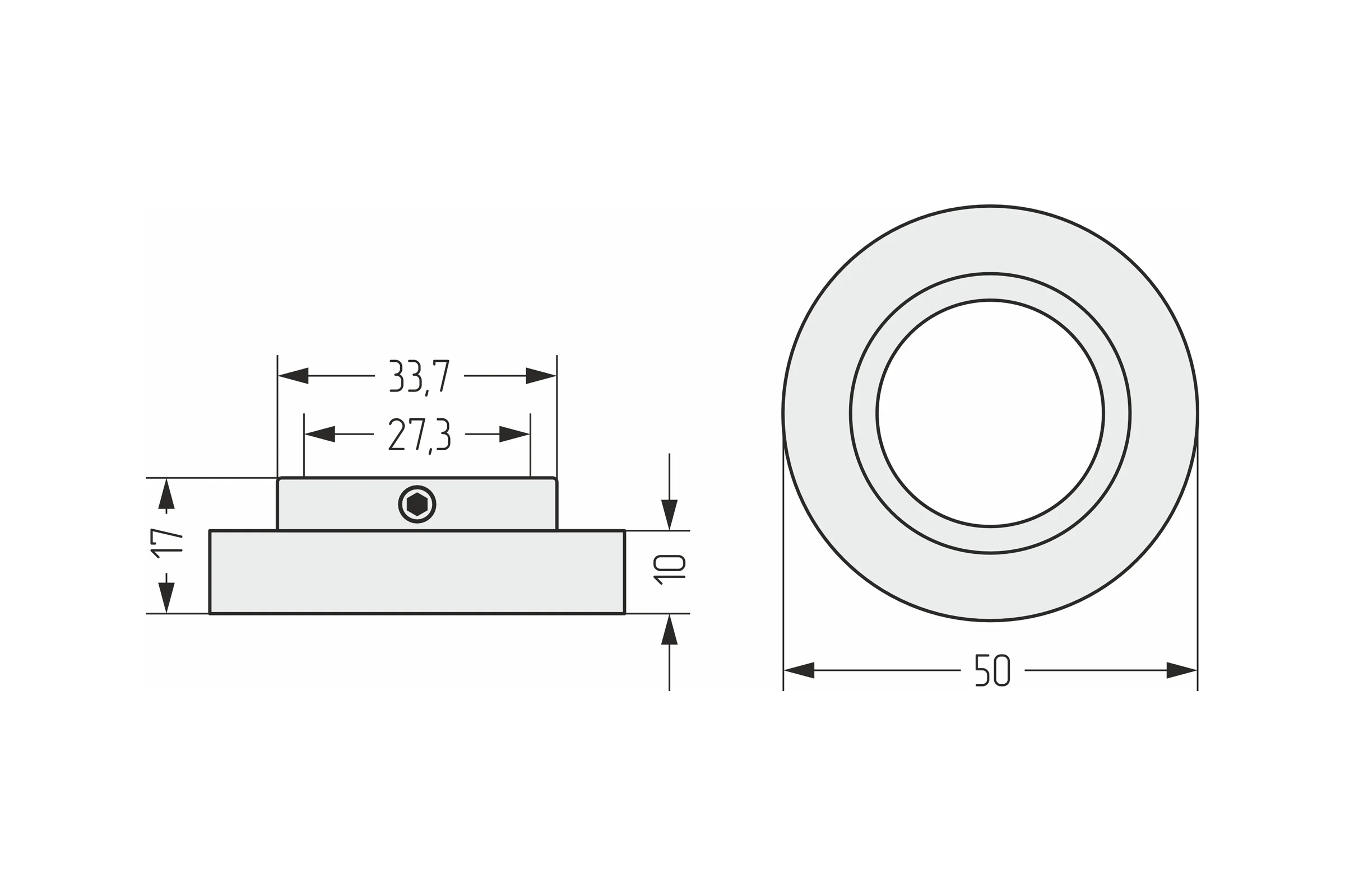 Отражатель Сунержа TUBE н/ж d-26.9 мм (к-т) Белый 12-1029-0002