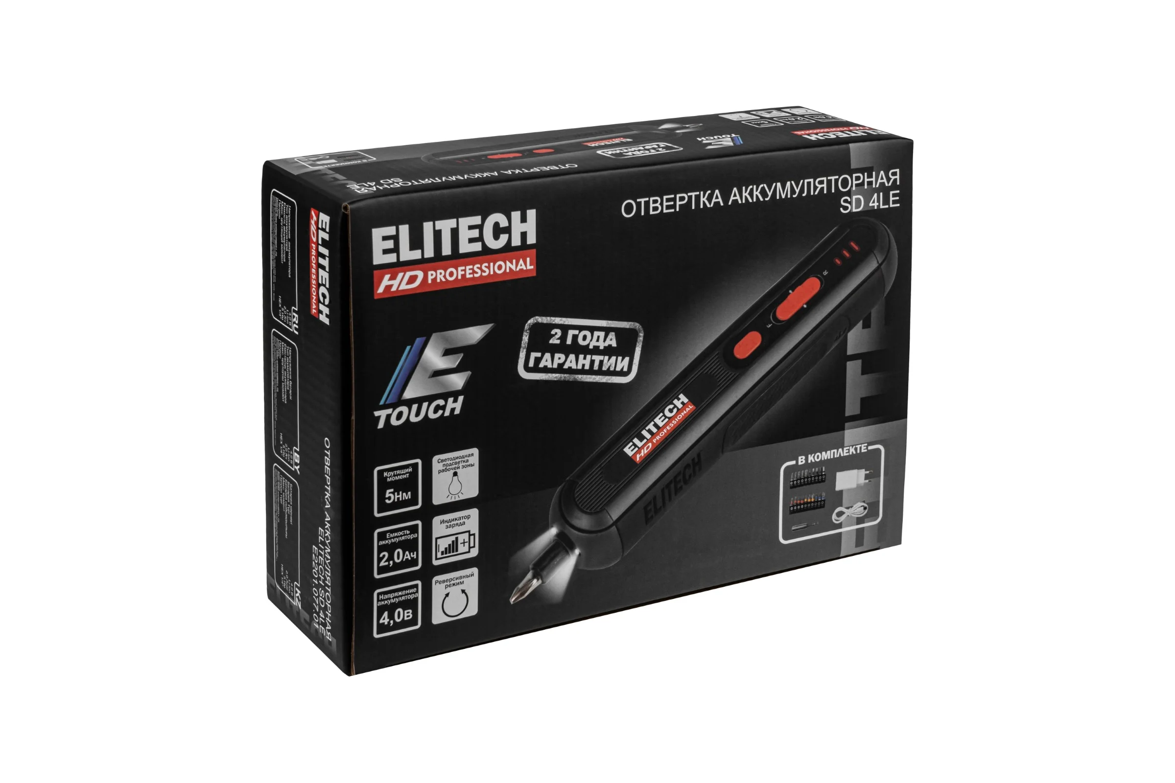 Отвертка аккумуляторная Elitech HDSD 4LE (E2201.077.01) 210283