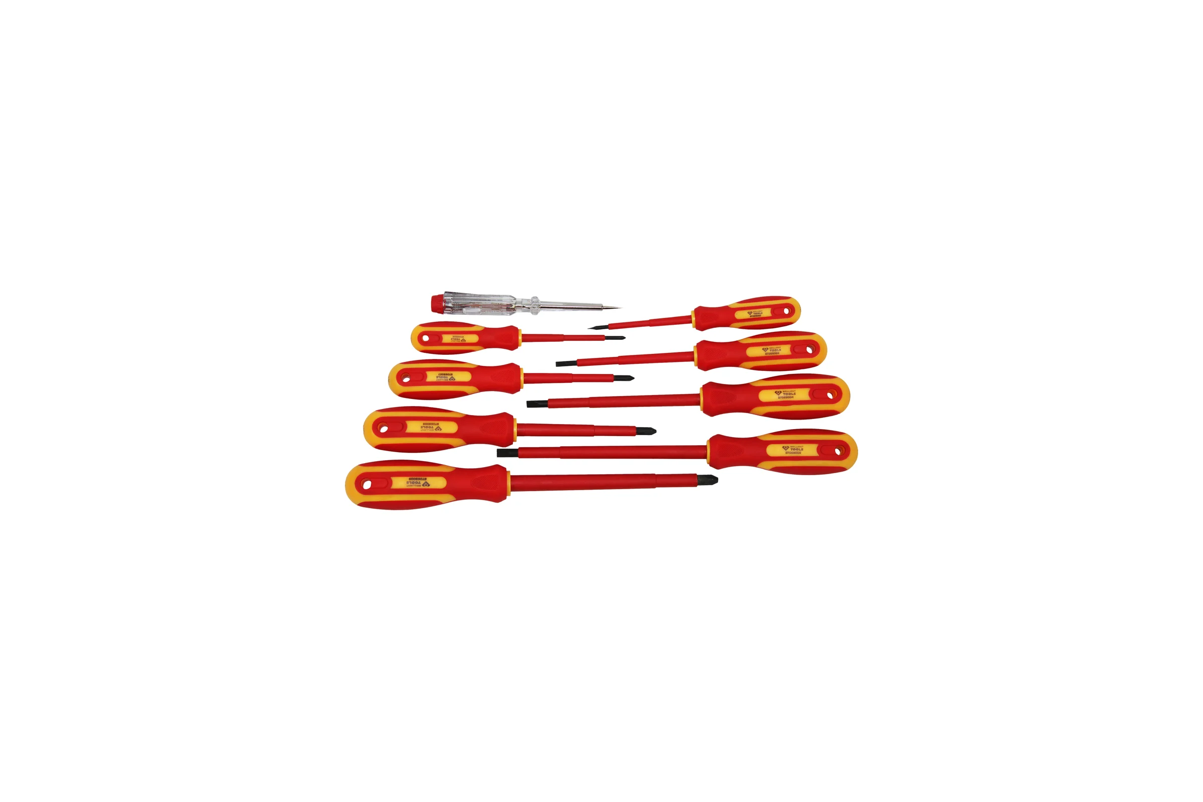 Набор отверток Brilliant Tools VDE SL шлицевые и PH Phillips 9 предметов BT068010