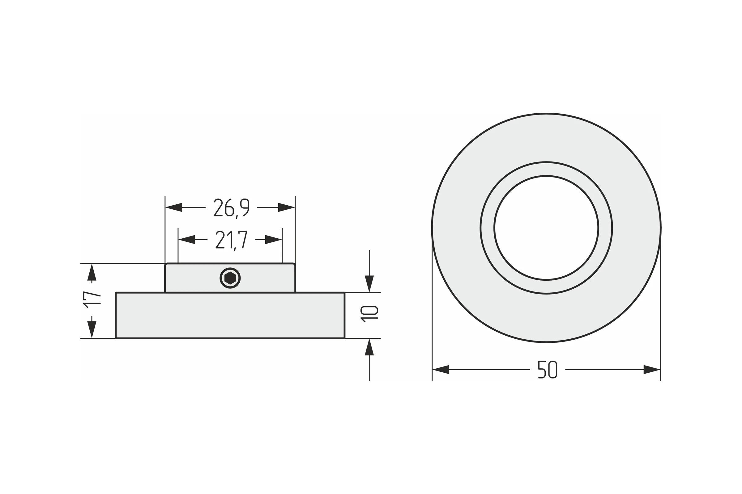 Отражатель Сунержа TUBE н/ж d-21.3 мм (к-т) Белый 12-1029-0001