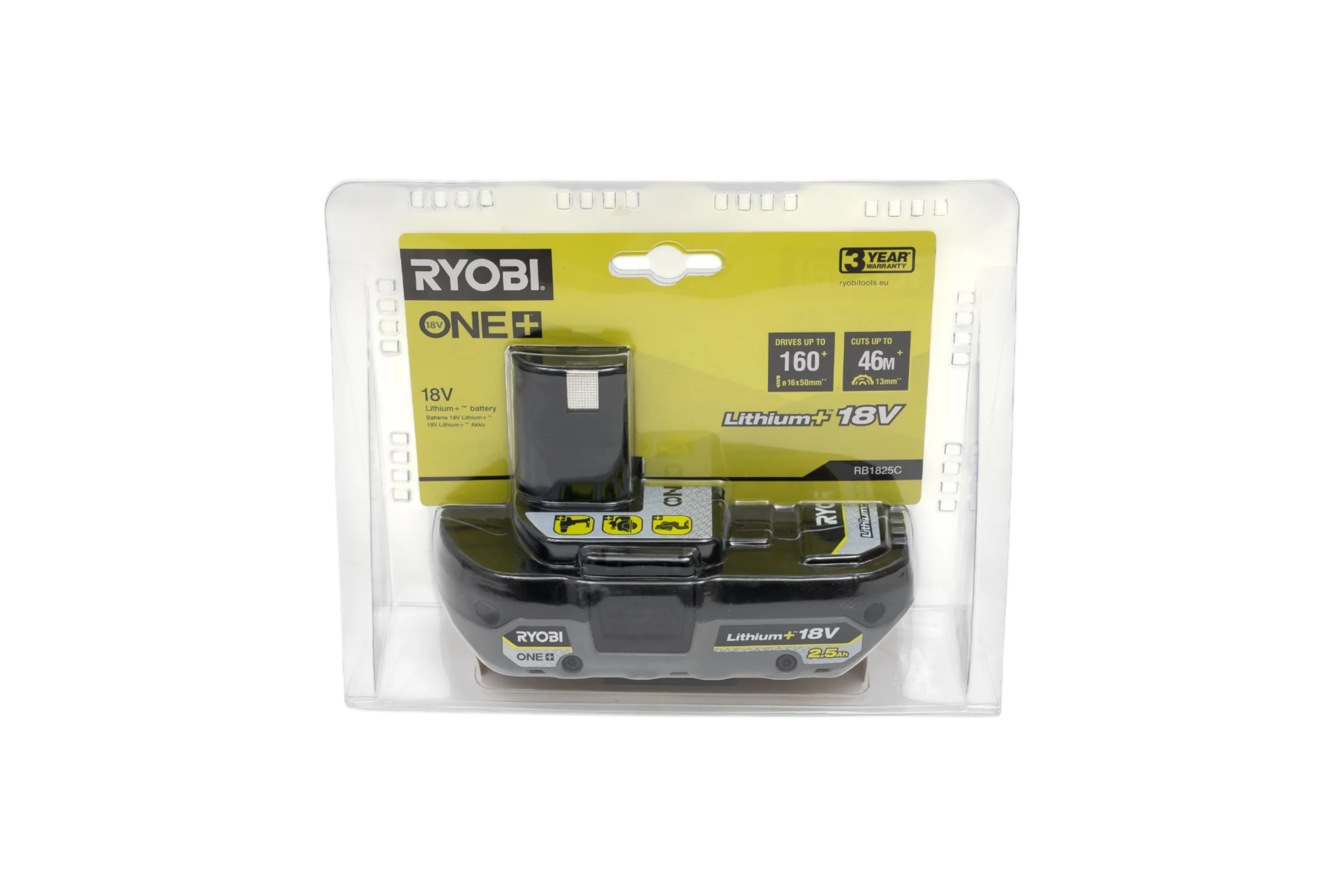 Аккумулятор RB1825C ONE+ 18В, 2.5Ач Ryobi 5133005516