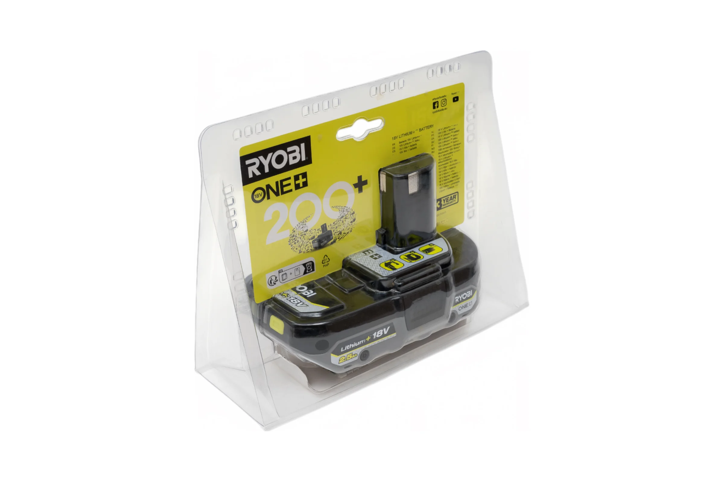 Аккумулятор RB1825C ONE+ 18В, 2.5Ач Ryobi 5133005516